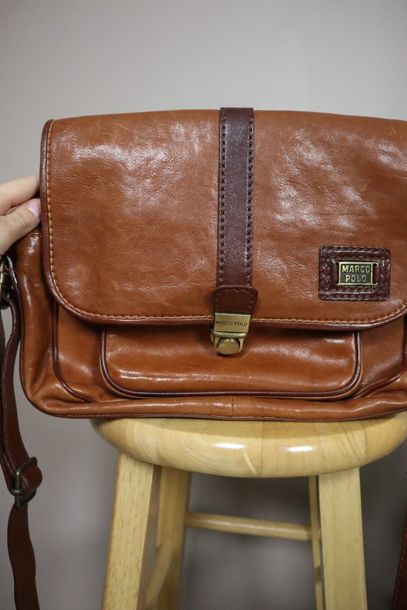 Made in Italy x Vintage x Leather Messenger Bag