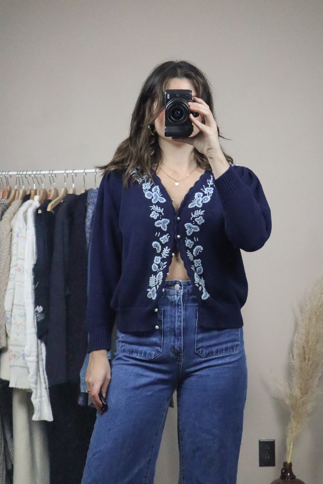 Vintage x Embroidered Embroidered Cardigan (S/M)