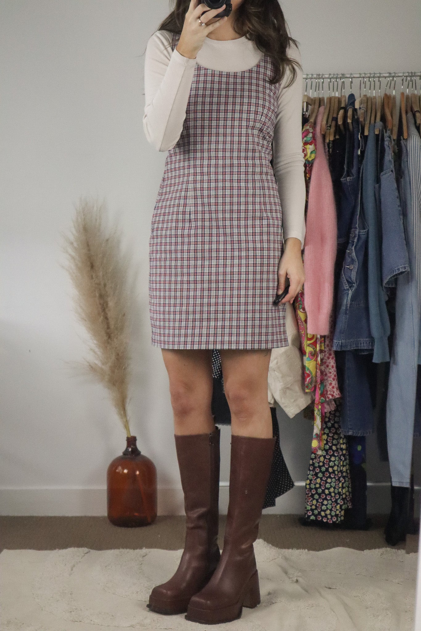 Made in Canada x Vintage x Plaid Dress (M)