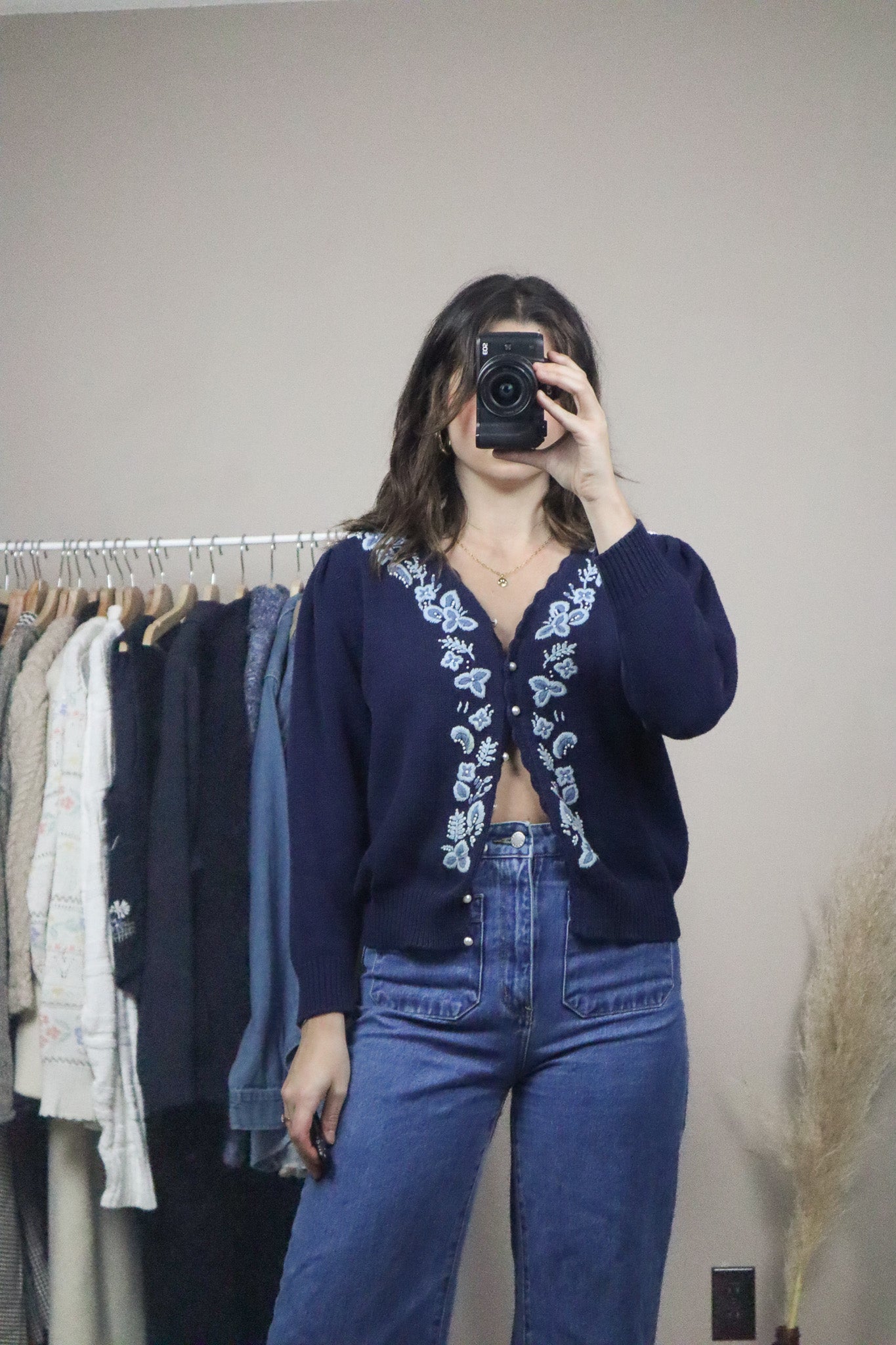 Vintage x Embroidered Embroidered Cardigan (S/M)