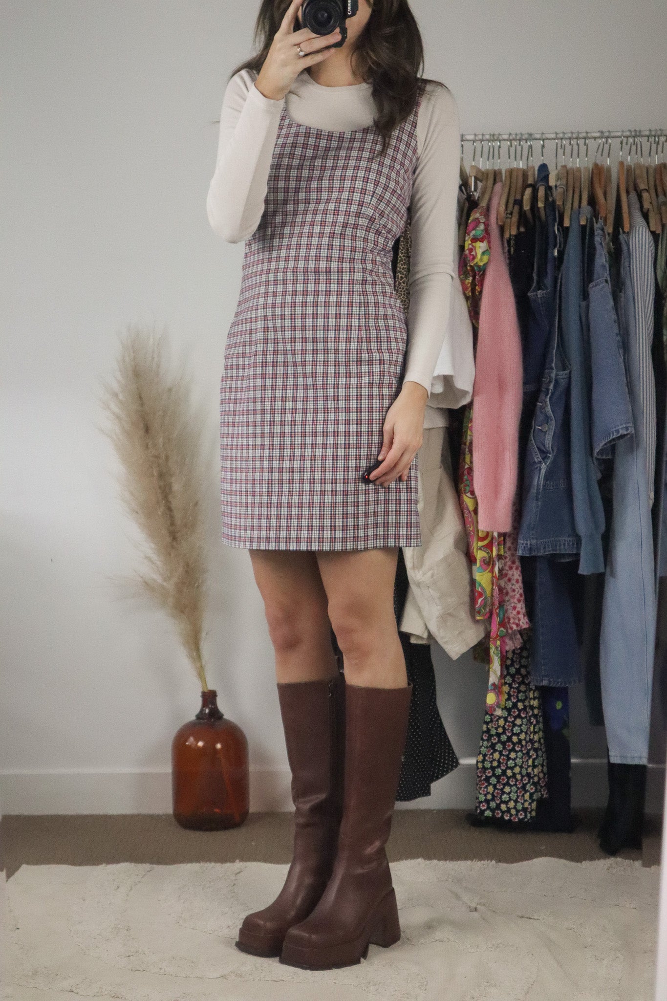 Made in Canada x Vintage x Plaid Dress (M)
