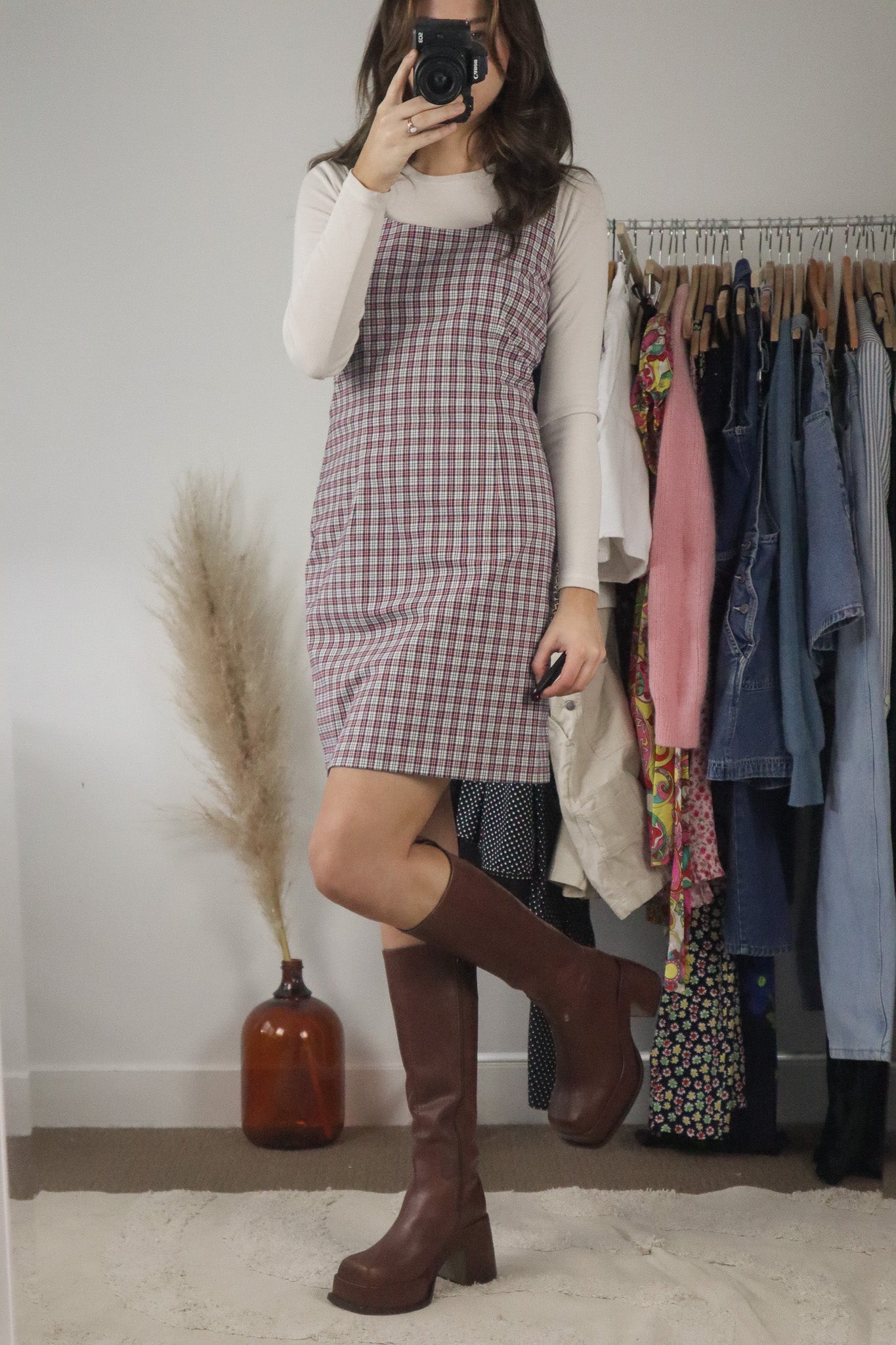 Made in Canada x Vintage x Plaid Dress (M)