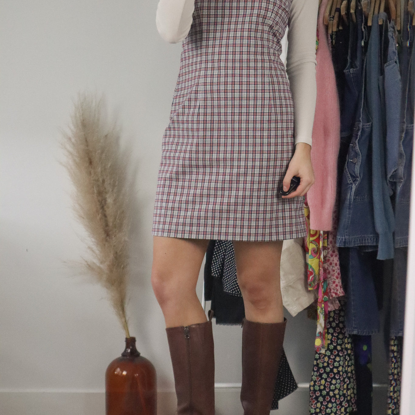 Made in Canada x Vintage x Plaid Dress (M)