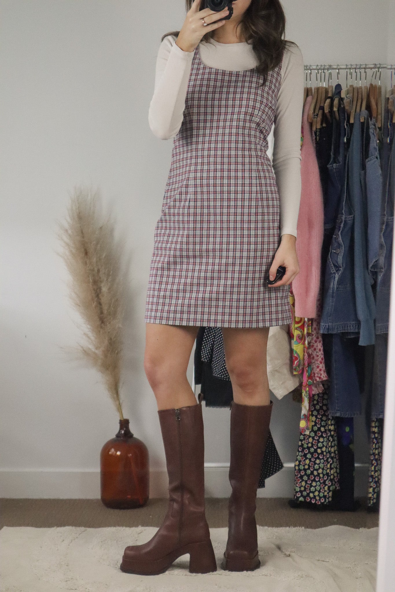 Made in Canada x Vintage x Plaid Dress (M)