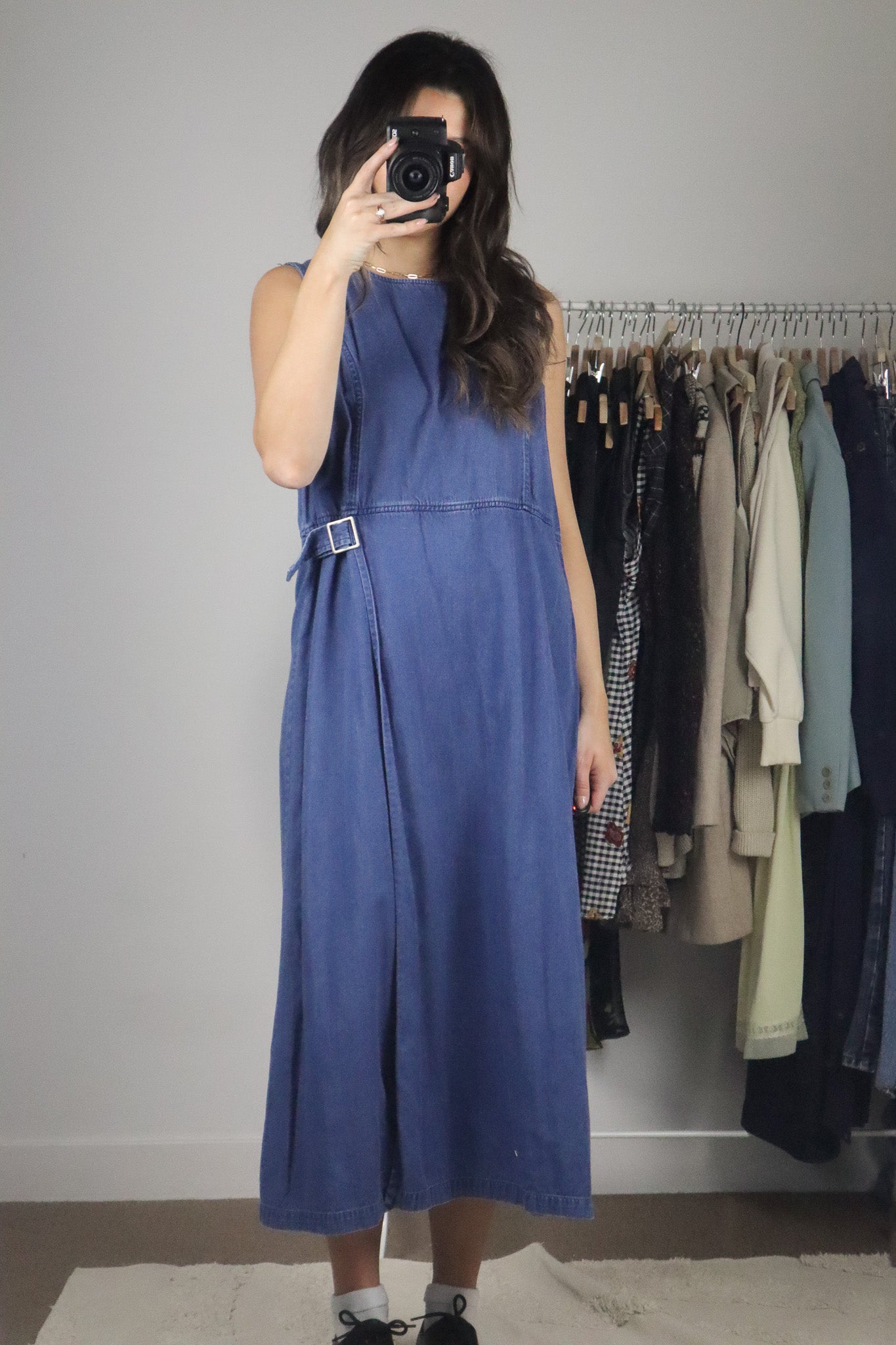 Vintage x Denim Maxi Dress (L)