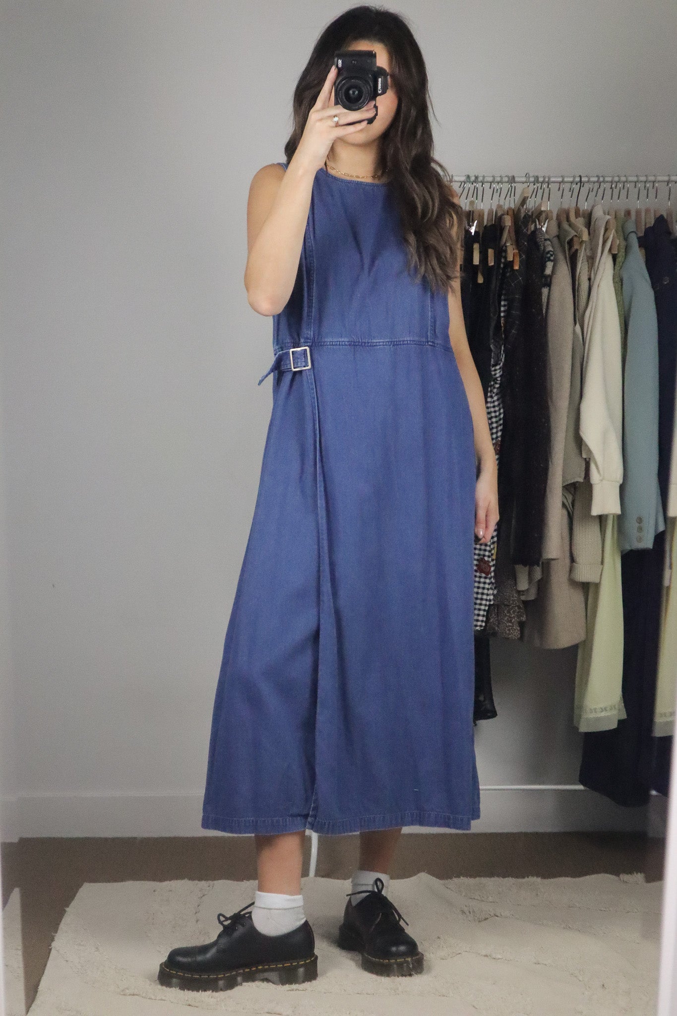 Vintage x Denim Maxi Dress (L)