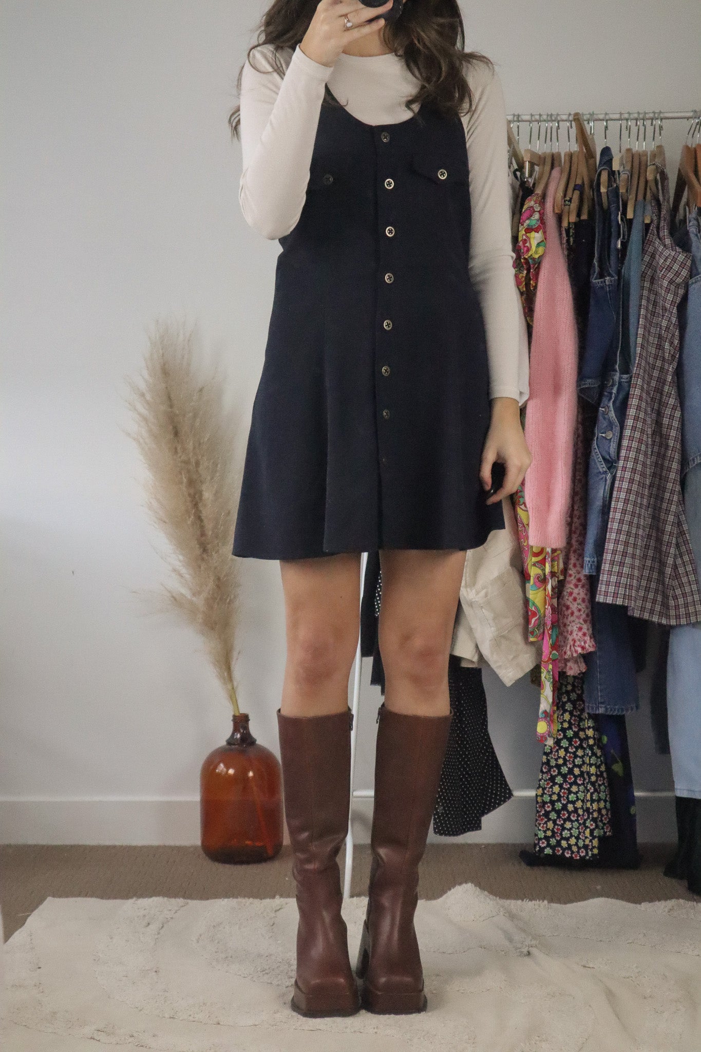 Made in Canada x Vintage x Overall Dress (S)