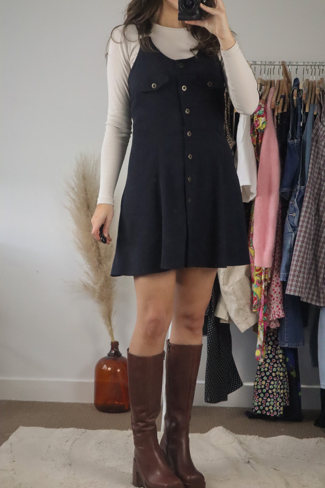 Made in Canada x Vintage x Overall Dress (S)
