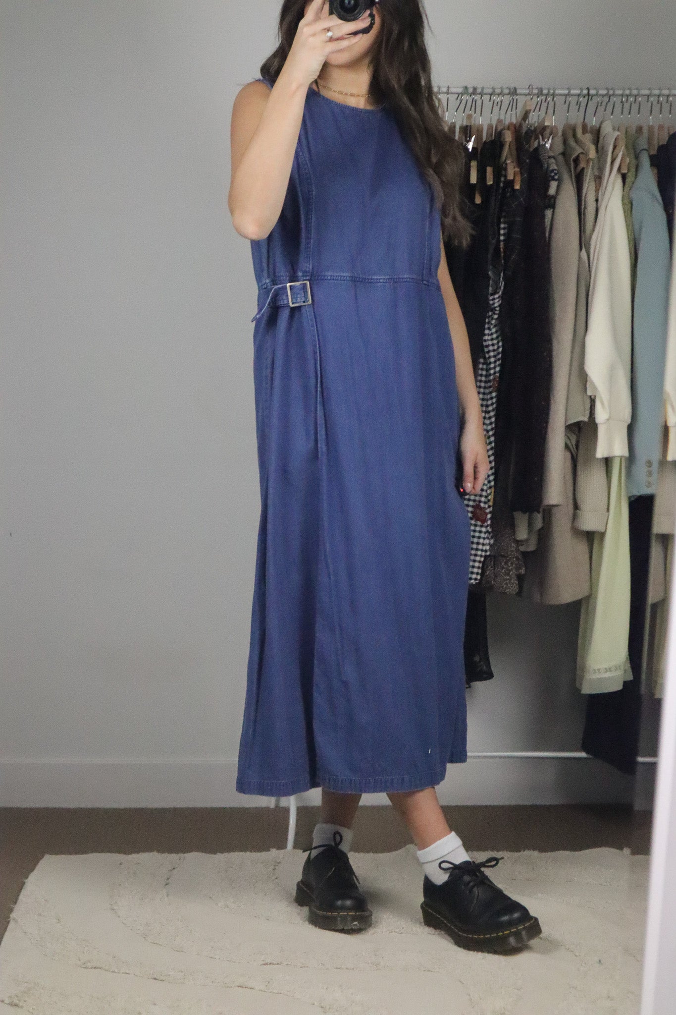 Vintage x Denim Maxi Dress (L)