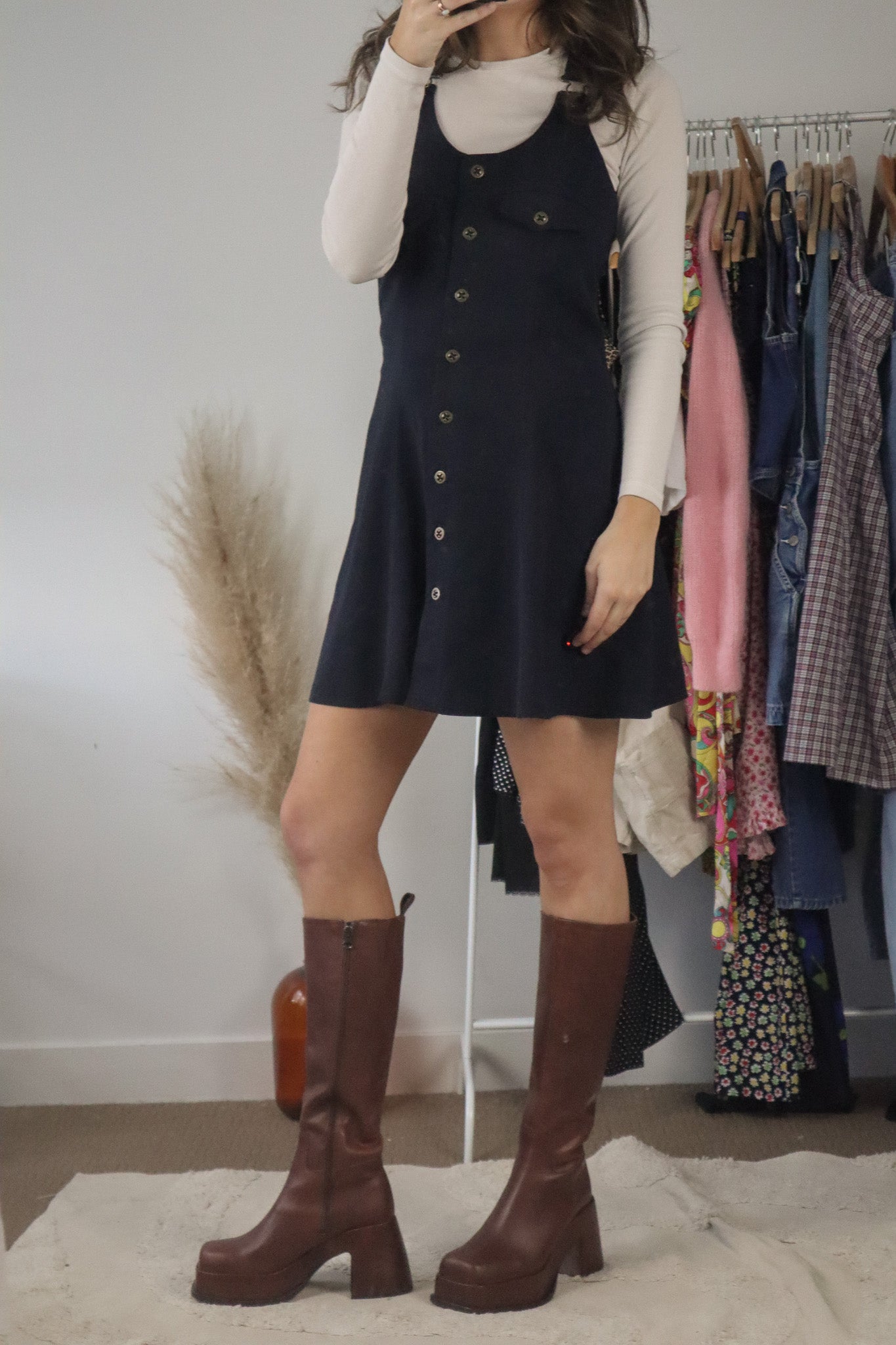 Made in Canada x Vintage x Overall Dress (S)