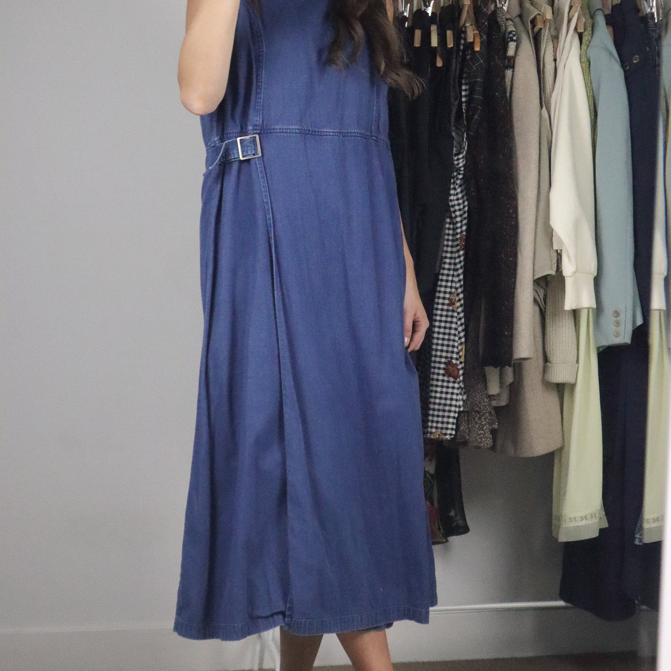 Vintage x Denim Maxi Dress (L)