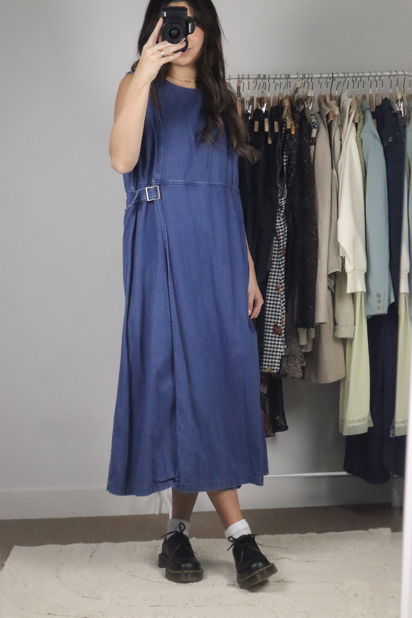 Vintage x Denim Maxi Dress (L)