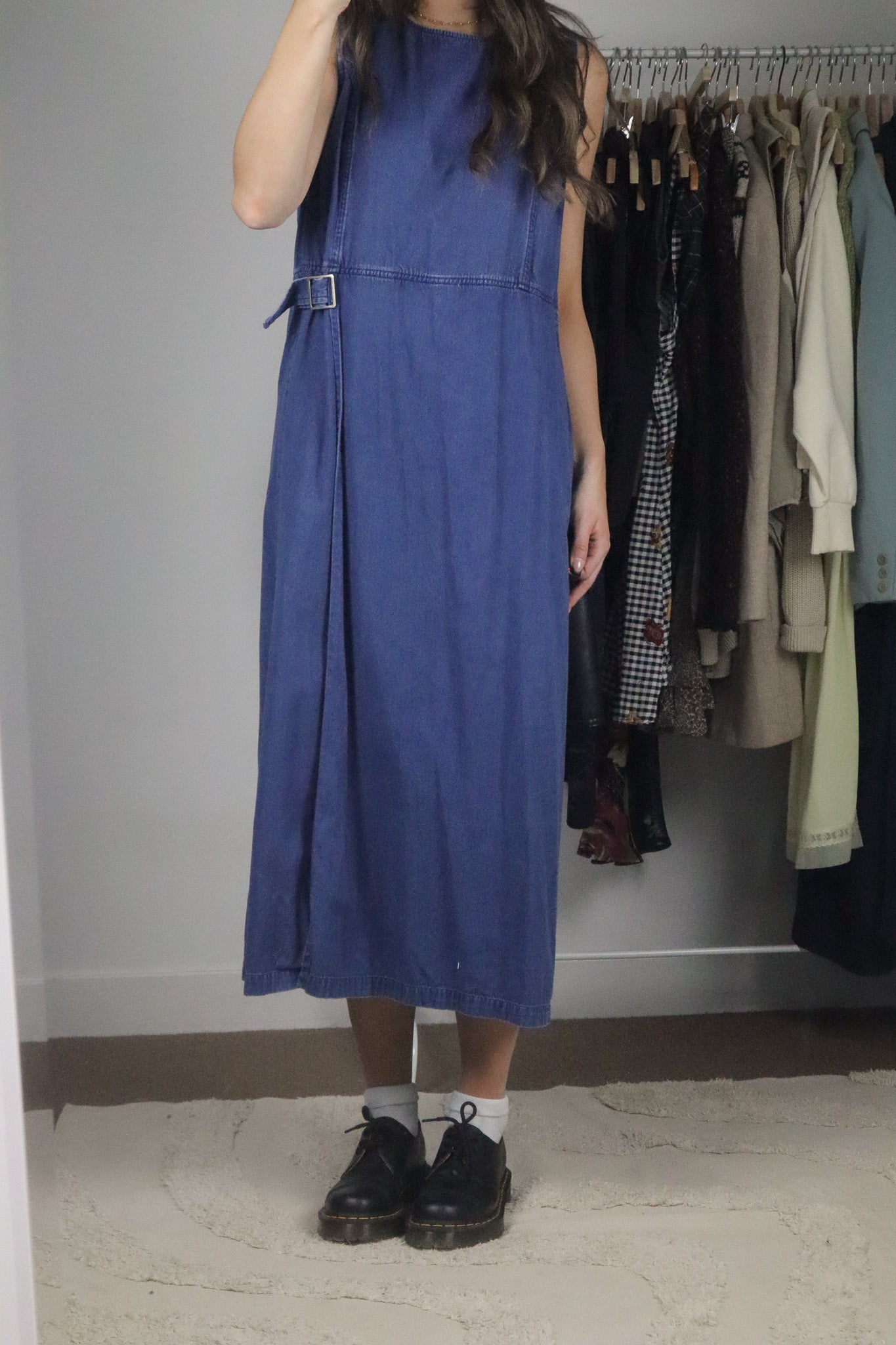 Vintage x Denim Maxi Dress (L)