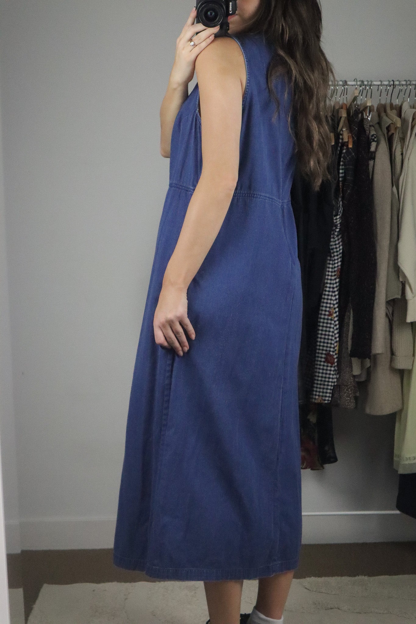 Vintage x Denim Maxi Dress (L)
