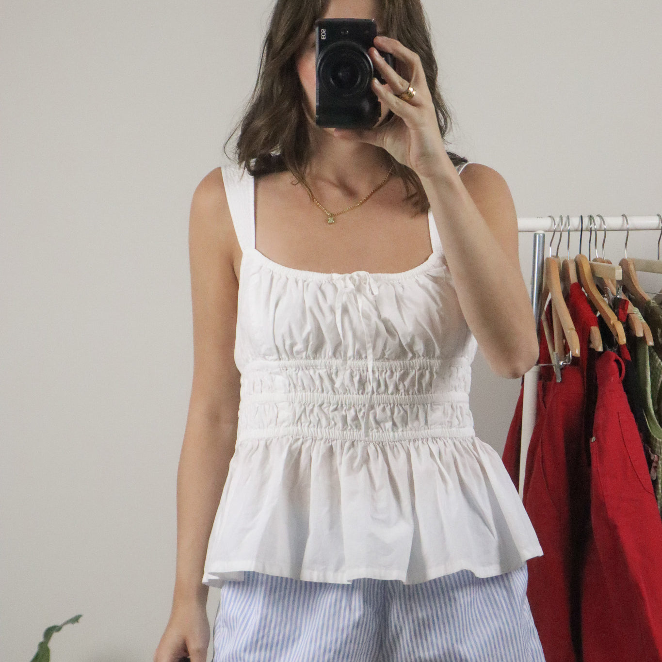 Aritzia x Poplin Cotton Crop Top (L/XL)