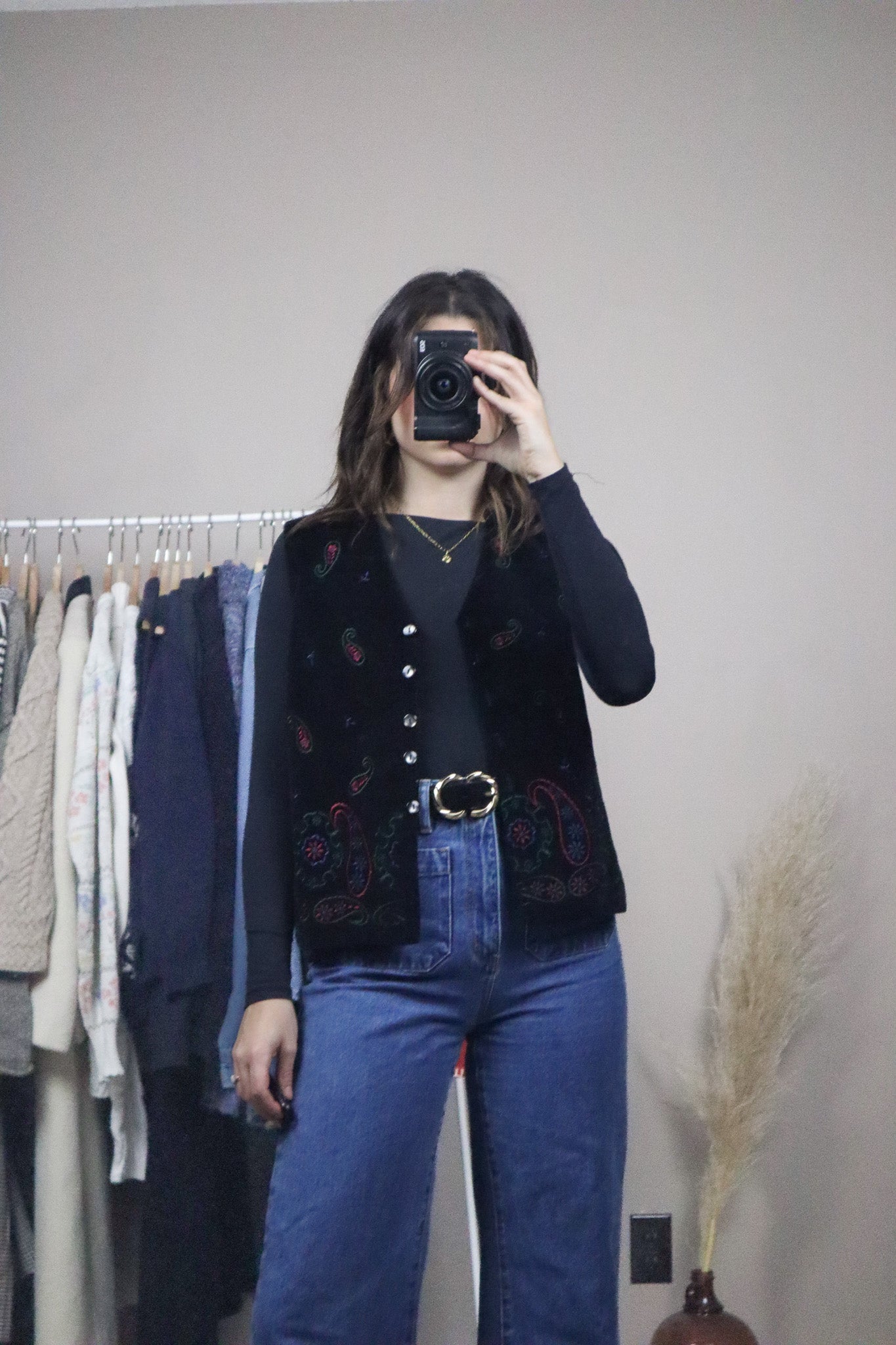 Vintage x Velvet Paisly Vest (M)