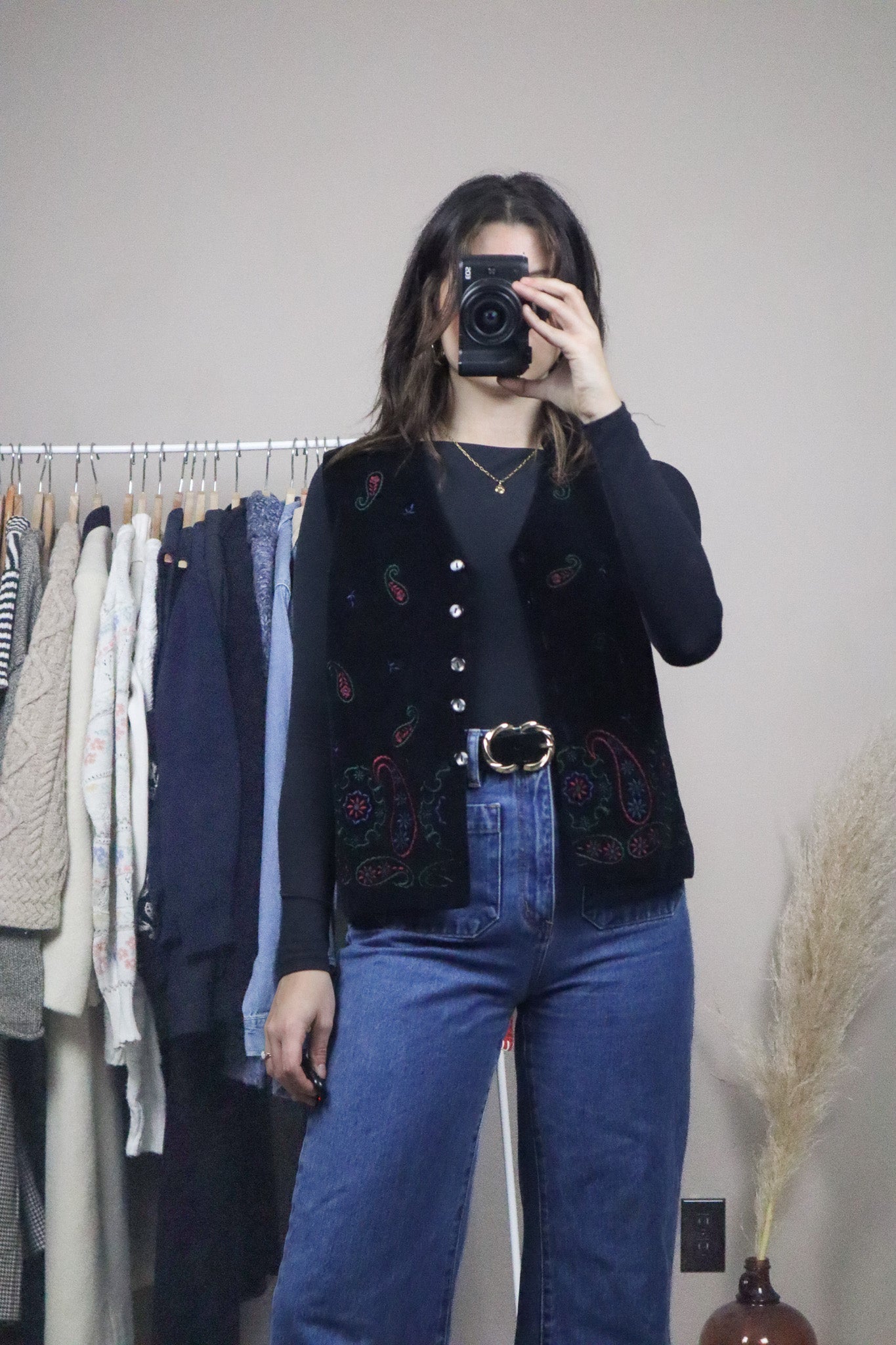 Vintage x Velvet Paisly Vest (M)