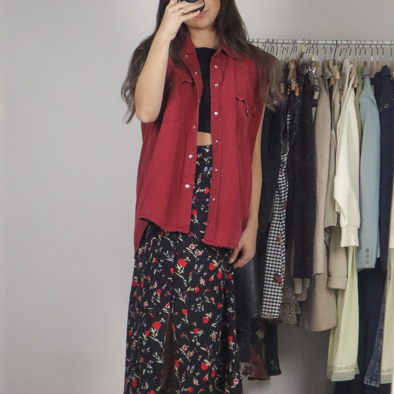 Vintage x Button Up Tank (M/L)