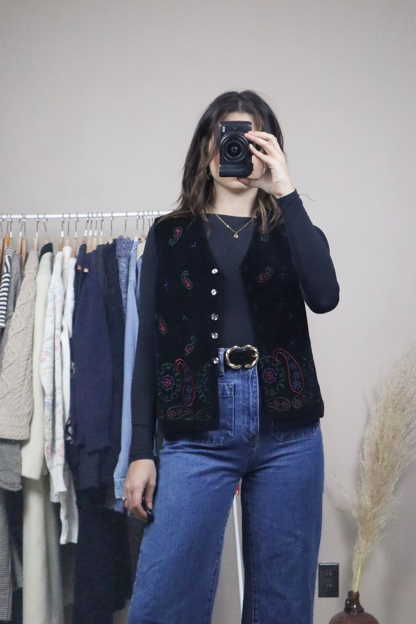 Vintage x Velvet Paisly Vest (M)