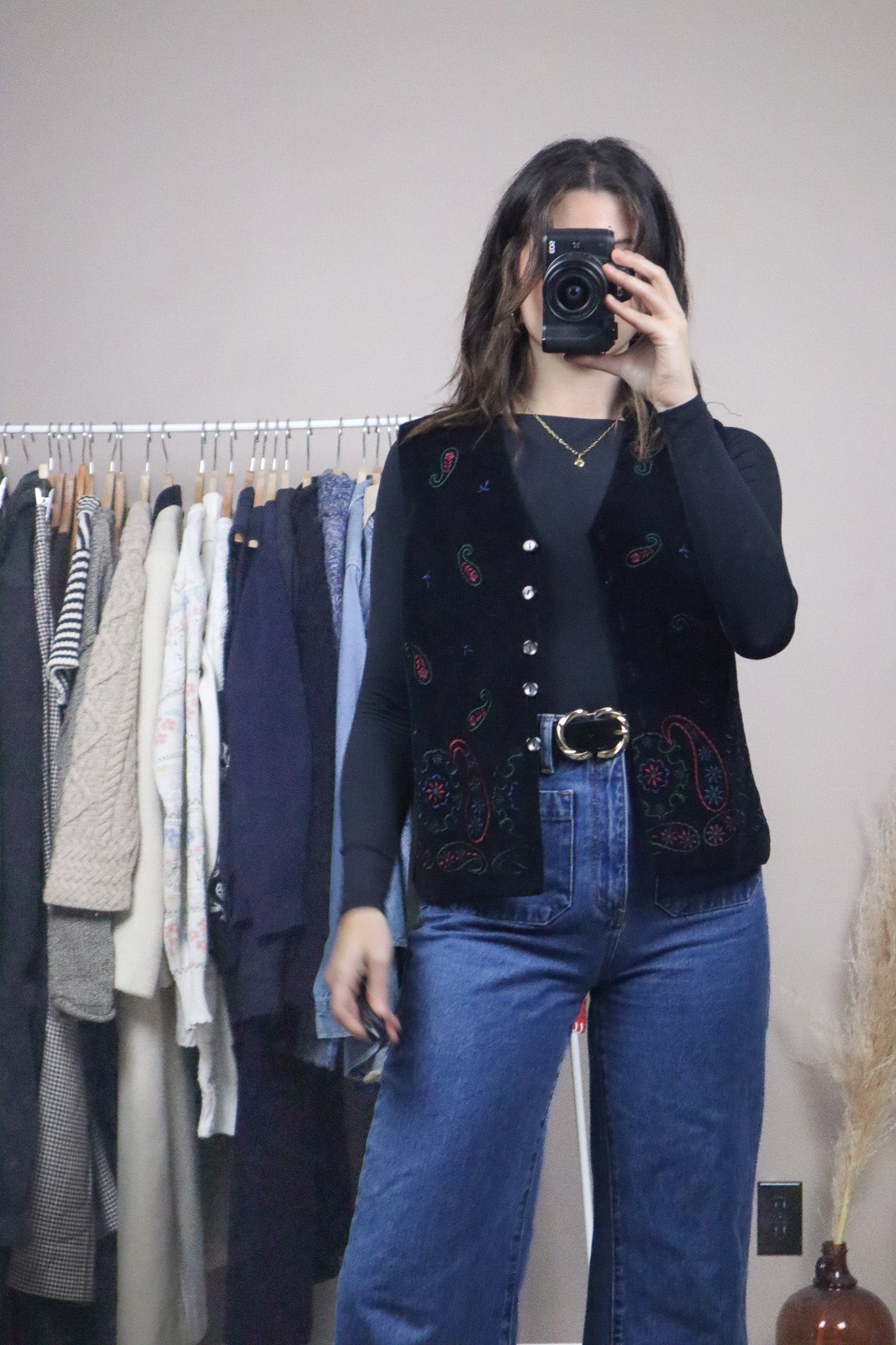 Vintage x Velvet Paisly Vest (M)