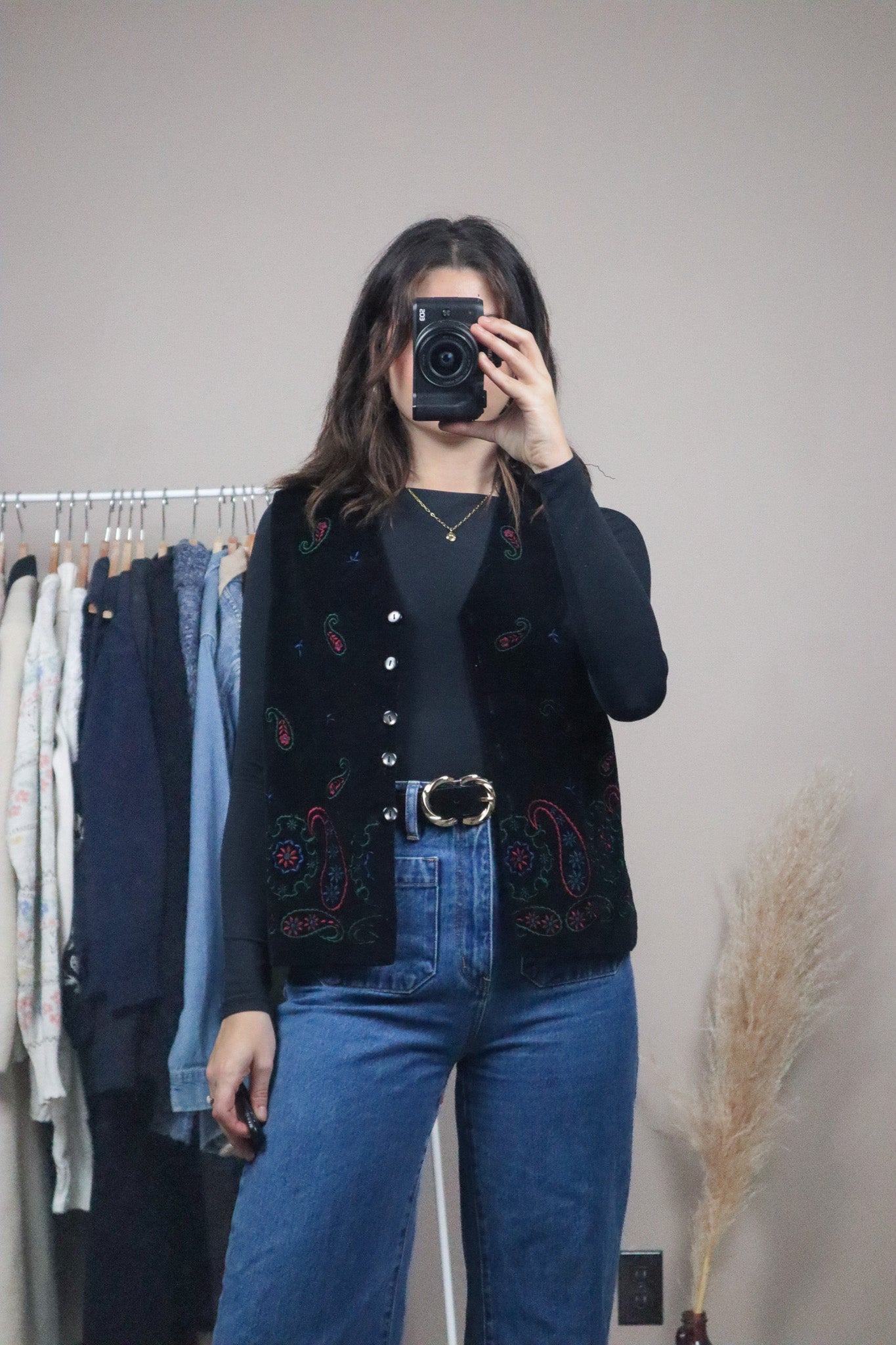 Vintage x Velvet Paisly Vest (M)