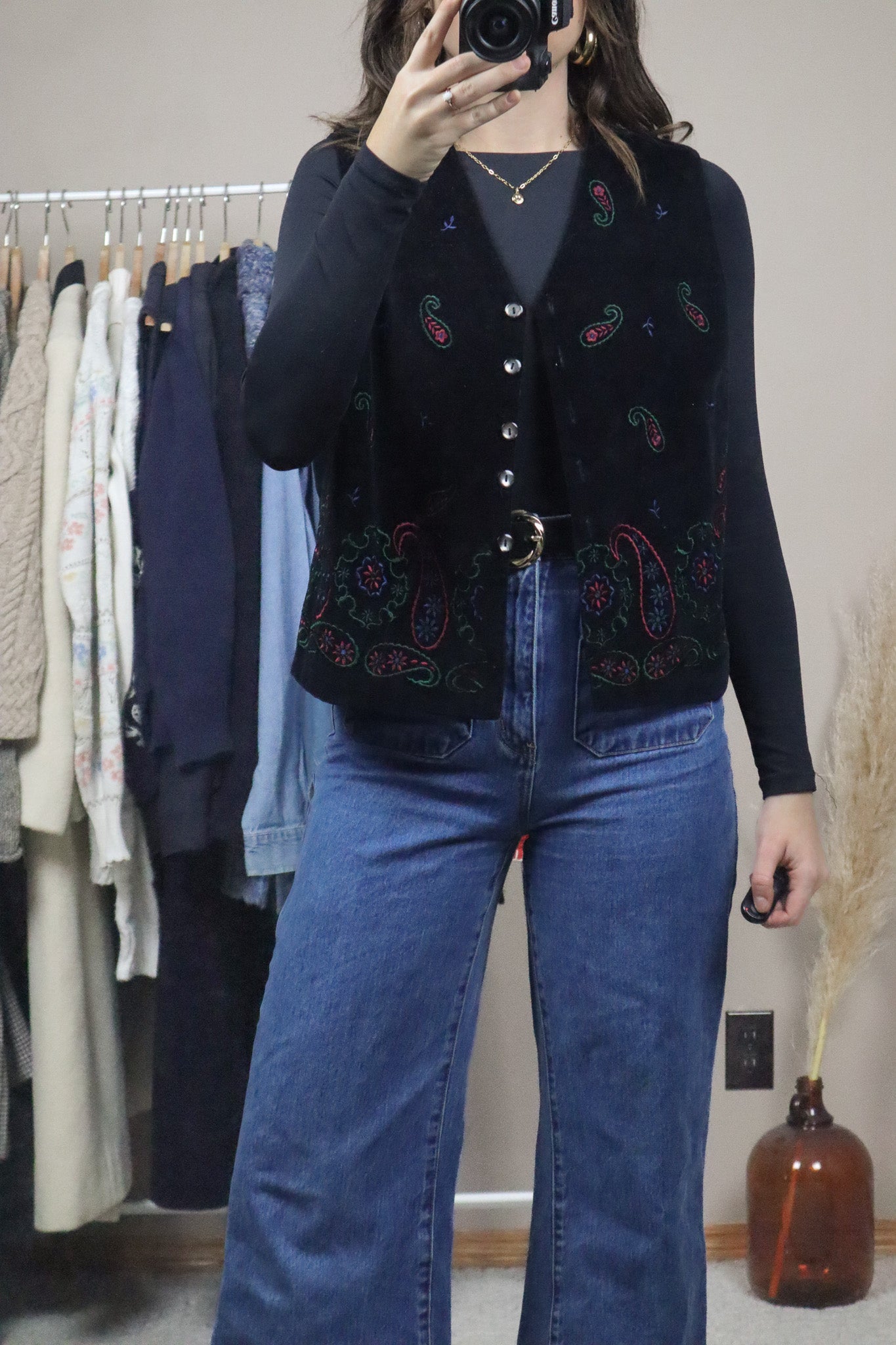 Vintage x Velvet Paisly Vest (M)