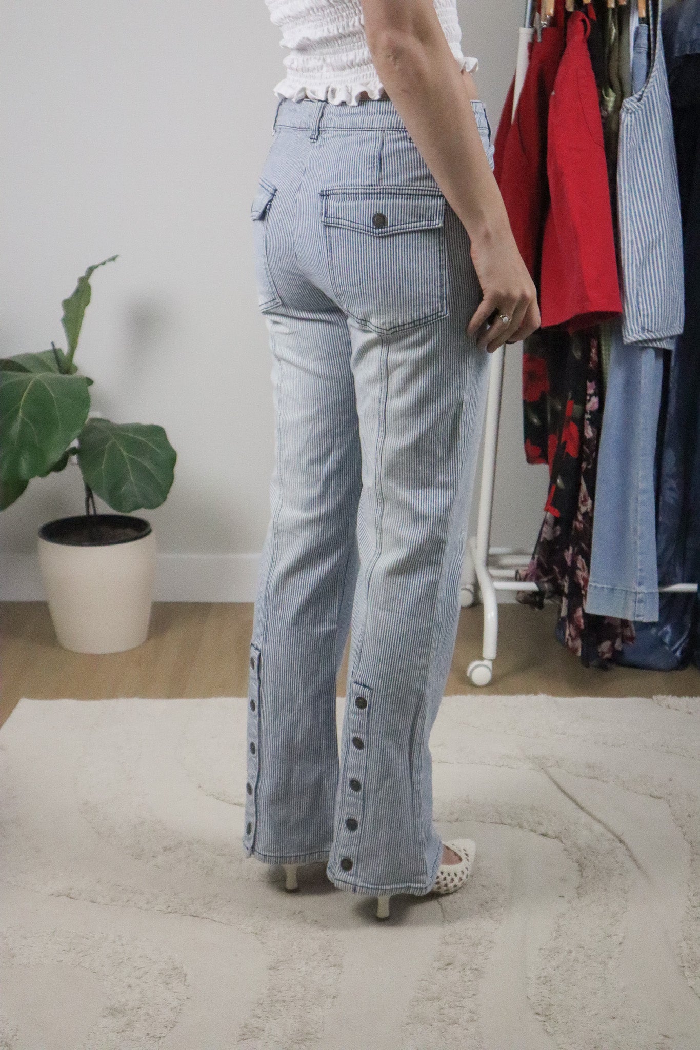 Vintage x Midrise Flare Pinstrip Pants (6)