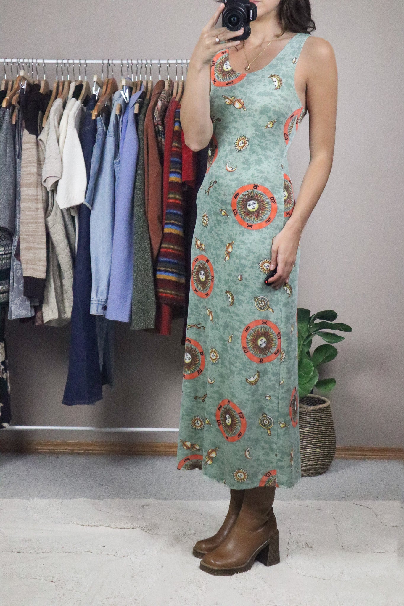 Made in USA x Vintage x Celestial Dress (XS/S)