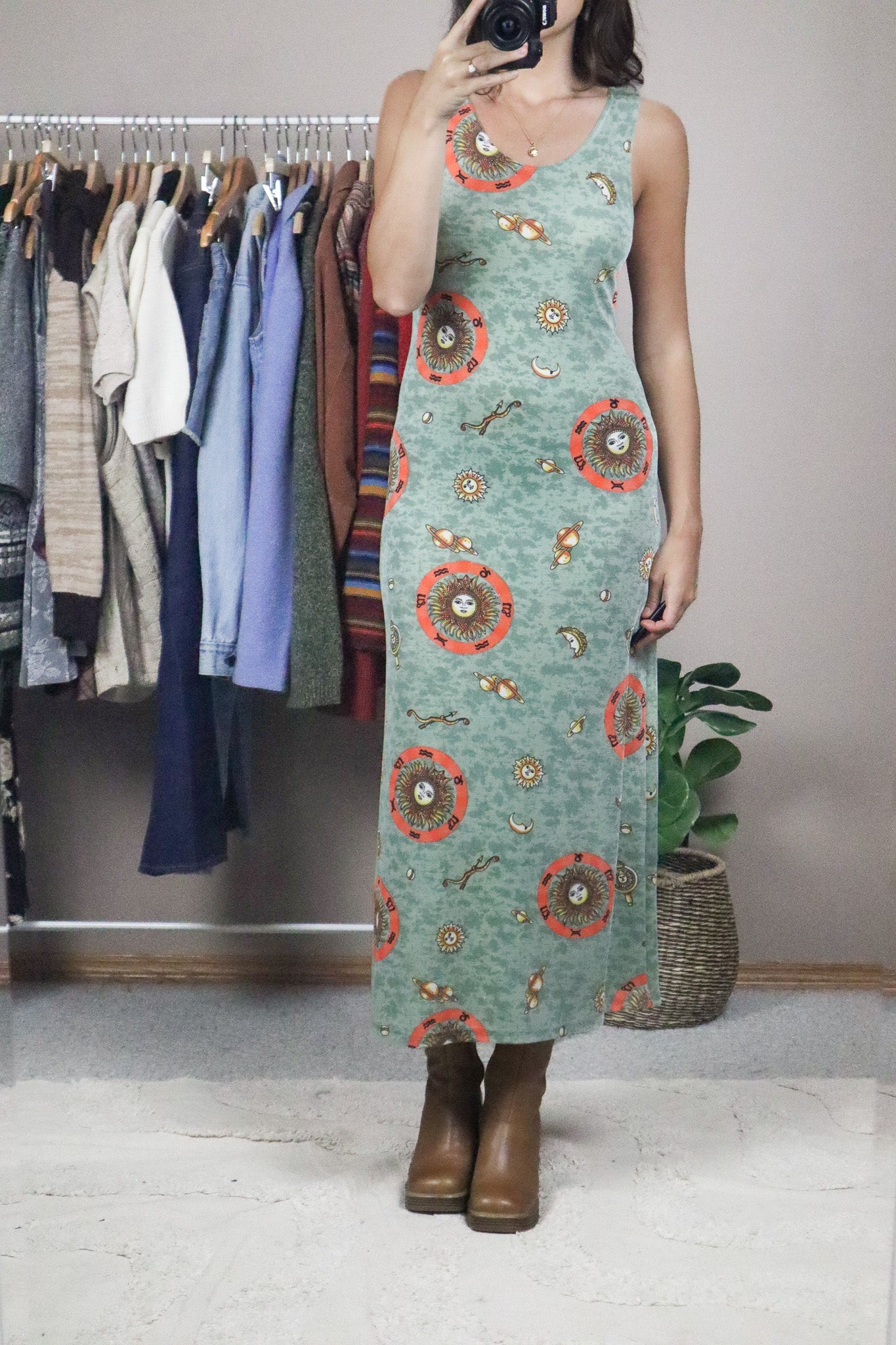 Made in USA x Vintage x Celestial Dress (XS/S)