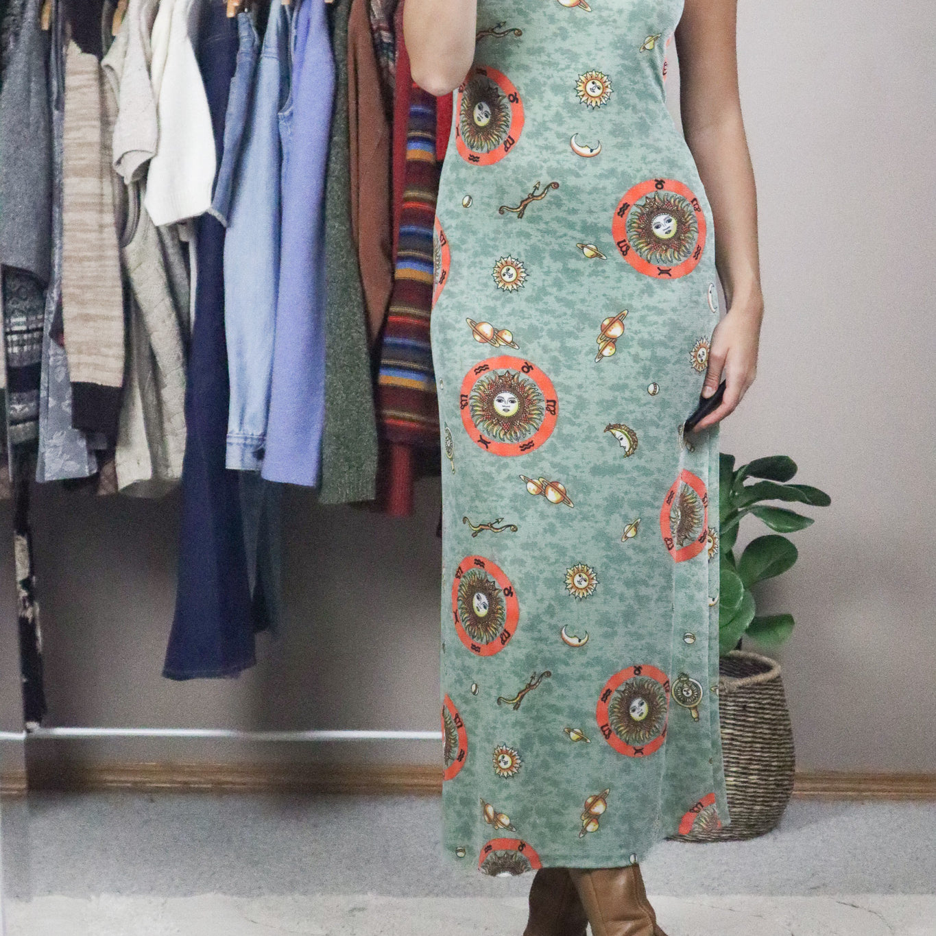 Made in USA x Vintage x Celestial Dress (XS/S)
