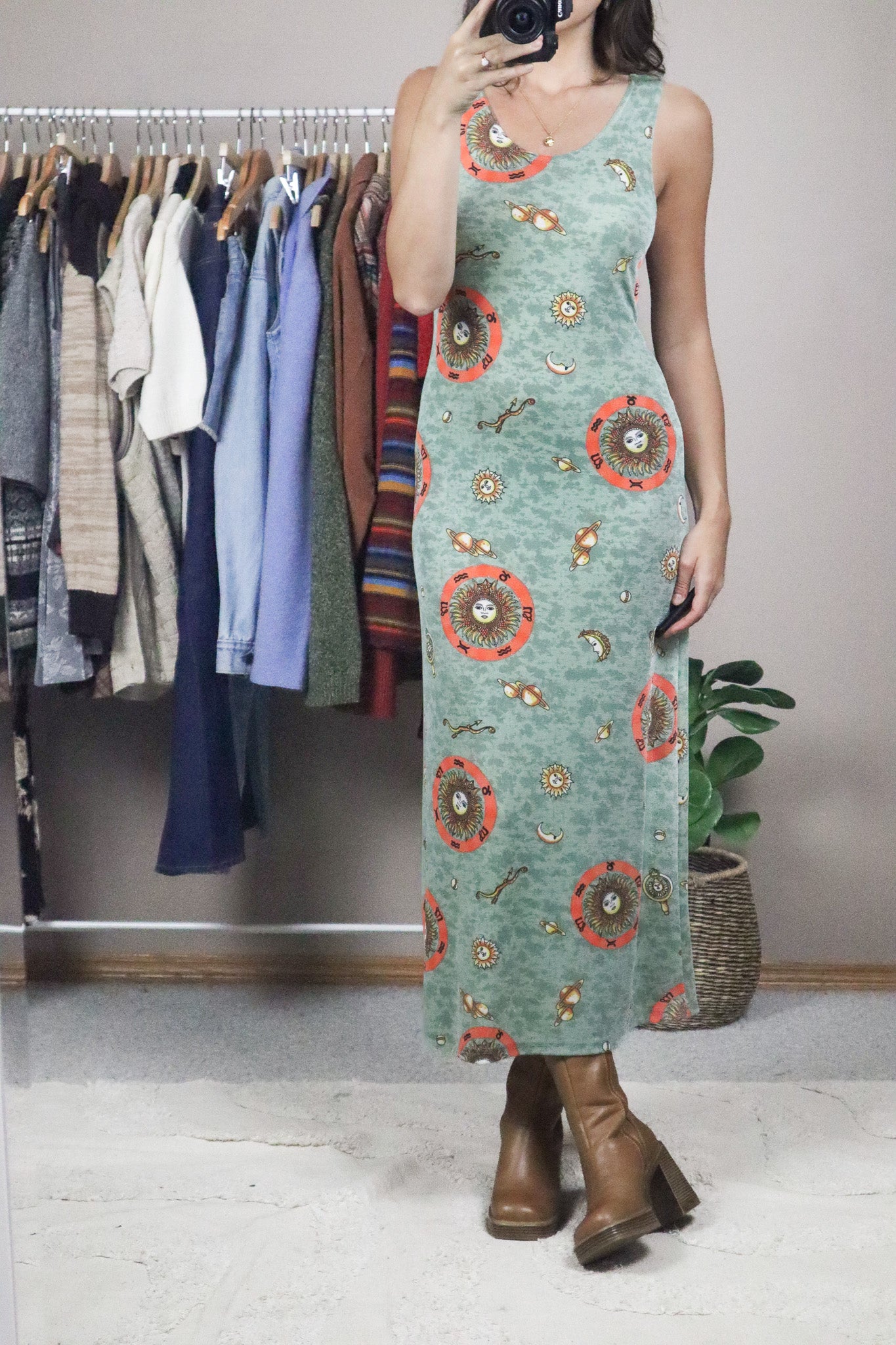 Made in USA x Vintage x Celestial Dress (XS/S)