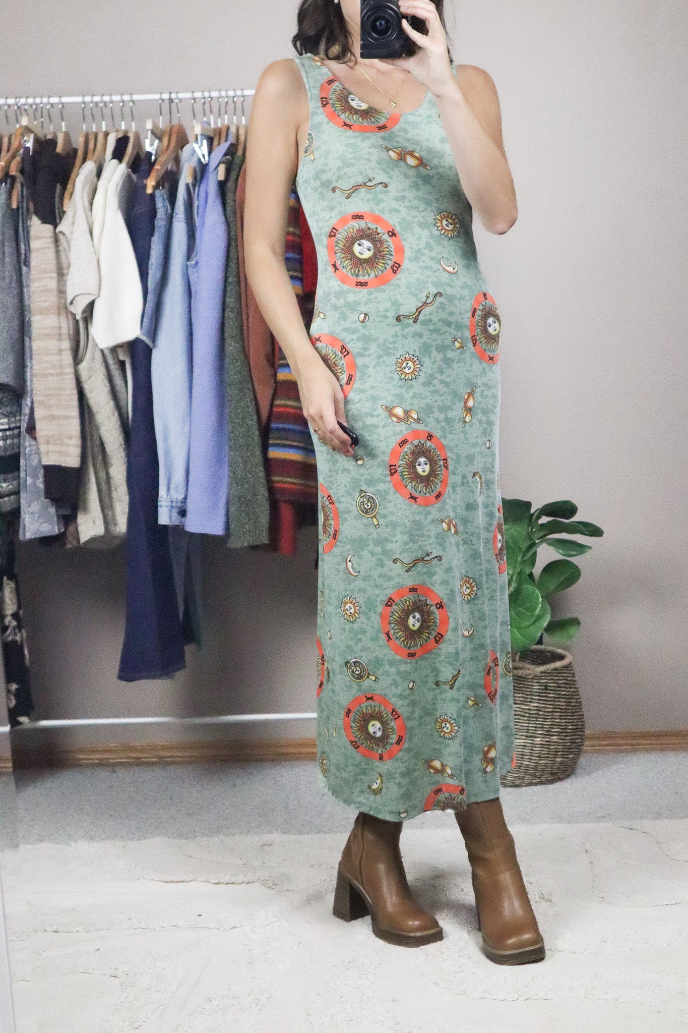 Made in USA x Vintage x Celestial Dress (XS/S)