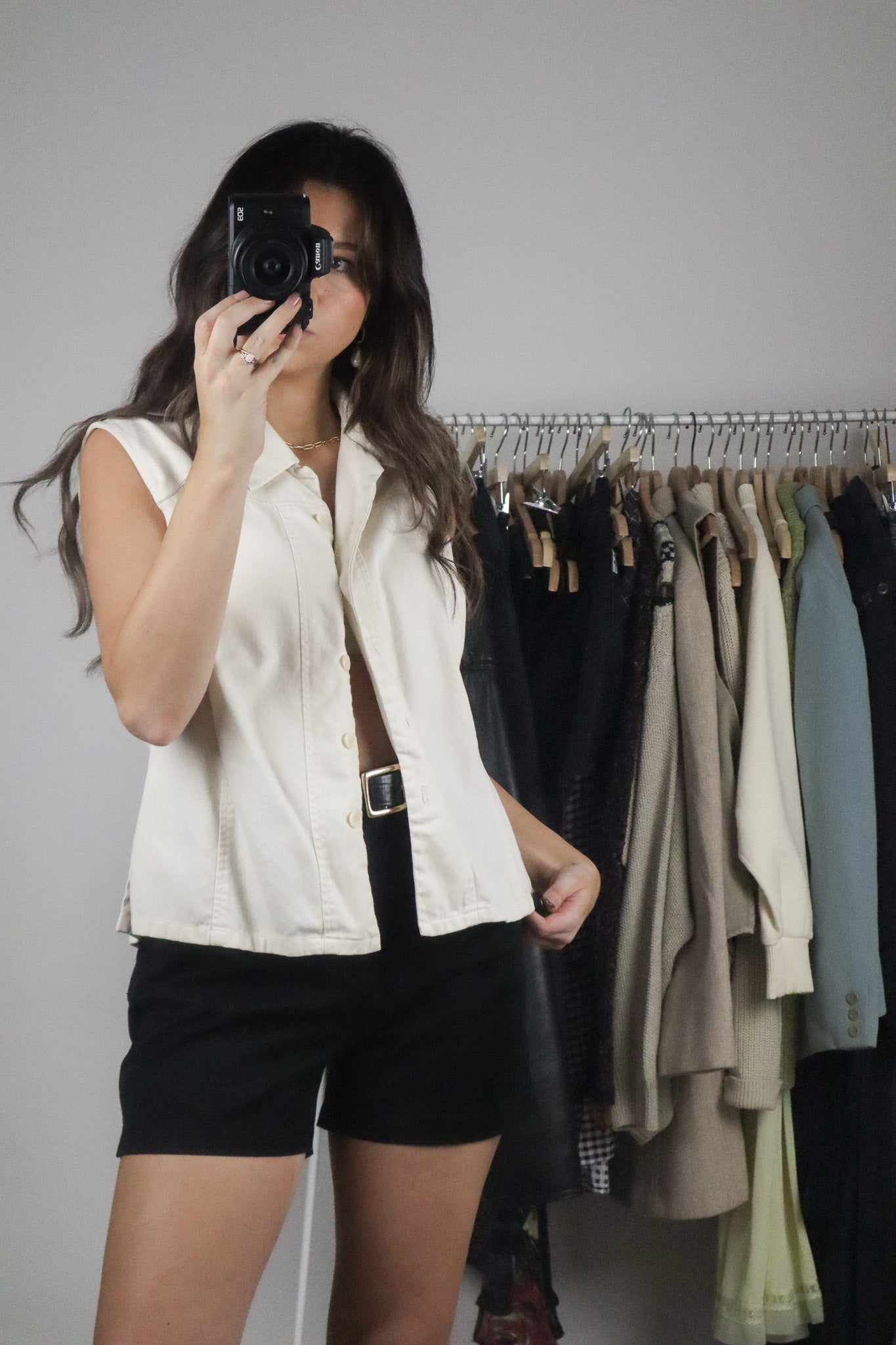 Made in Canada x Vintage x Button Up Tank (M)