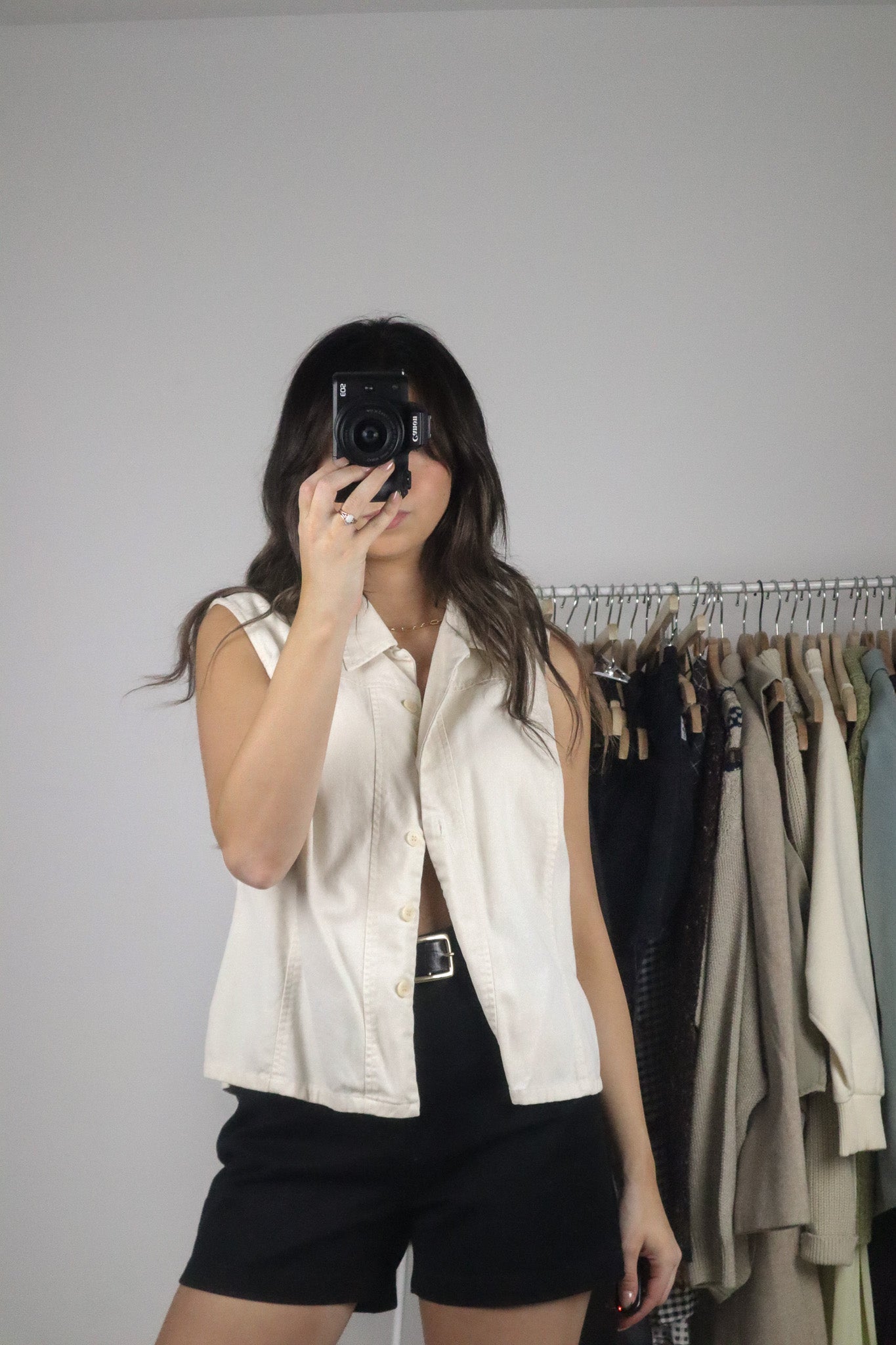 Made in Canada x Vintage x Button Up Tank (M)