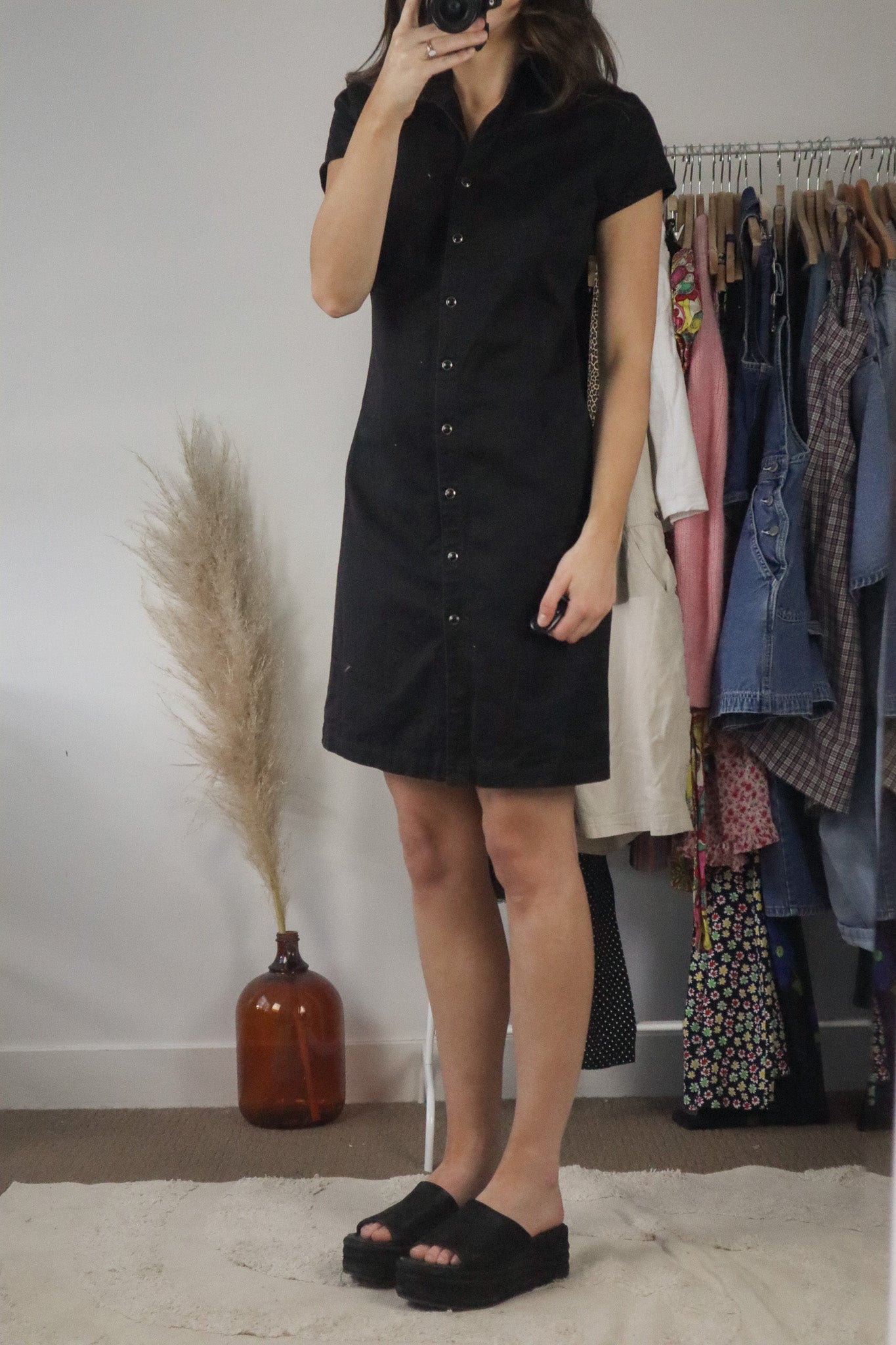 Vintage x Button Up Dress (S)