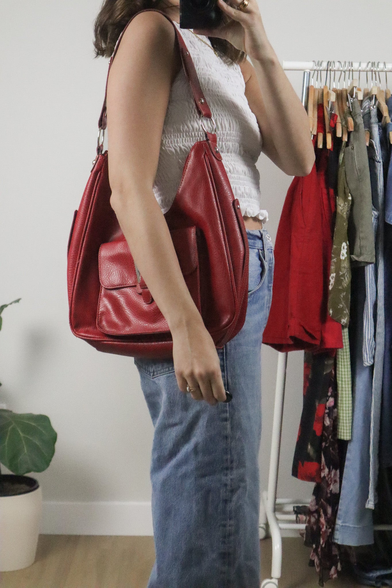 Vintage x Faux Leather Purse