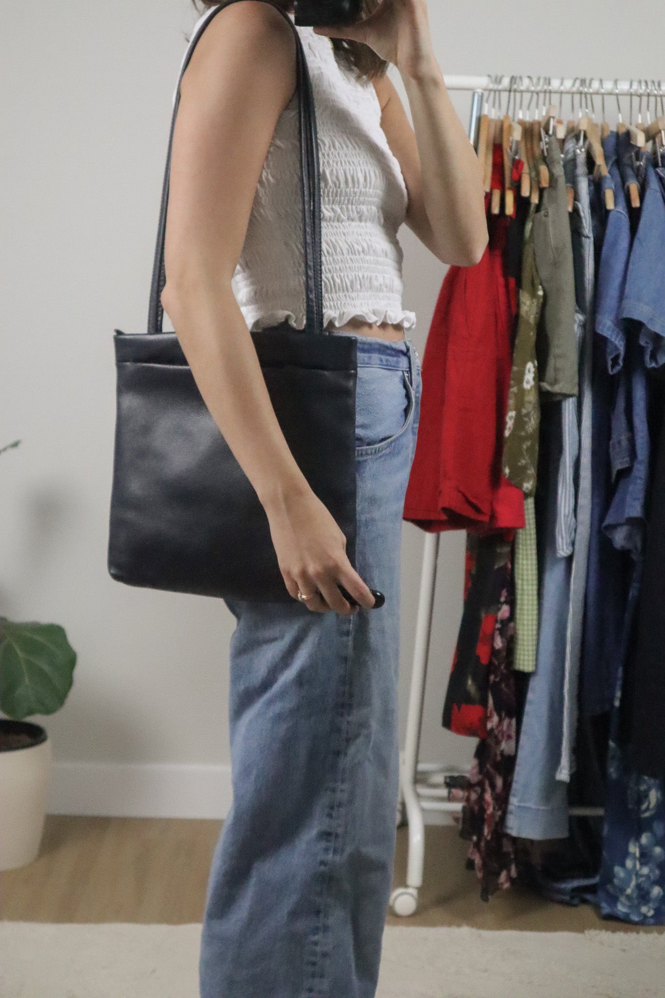 Vintage x Derek Alexander x Leather Shoulder Bag