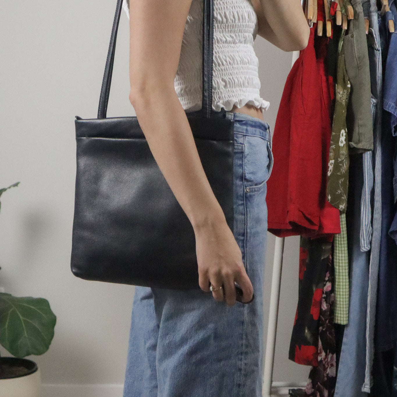 Vintage x Derek Alexander x Leather Shoulder Bag