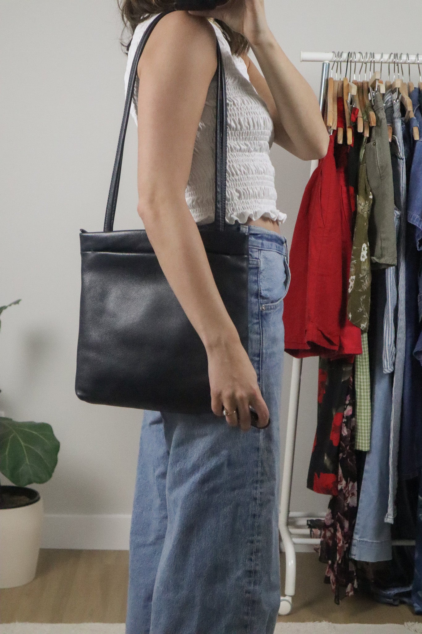 Vintage x Derek Alexander x Leather Shoulder Bag