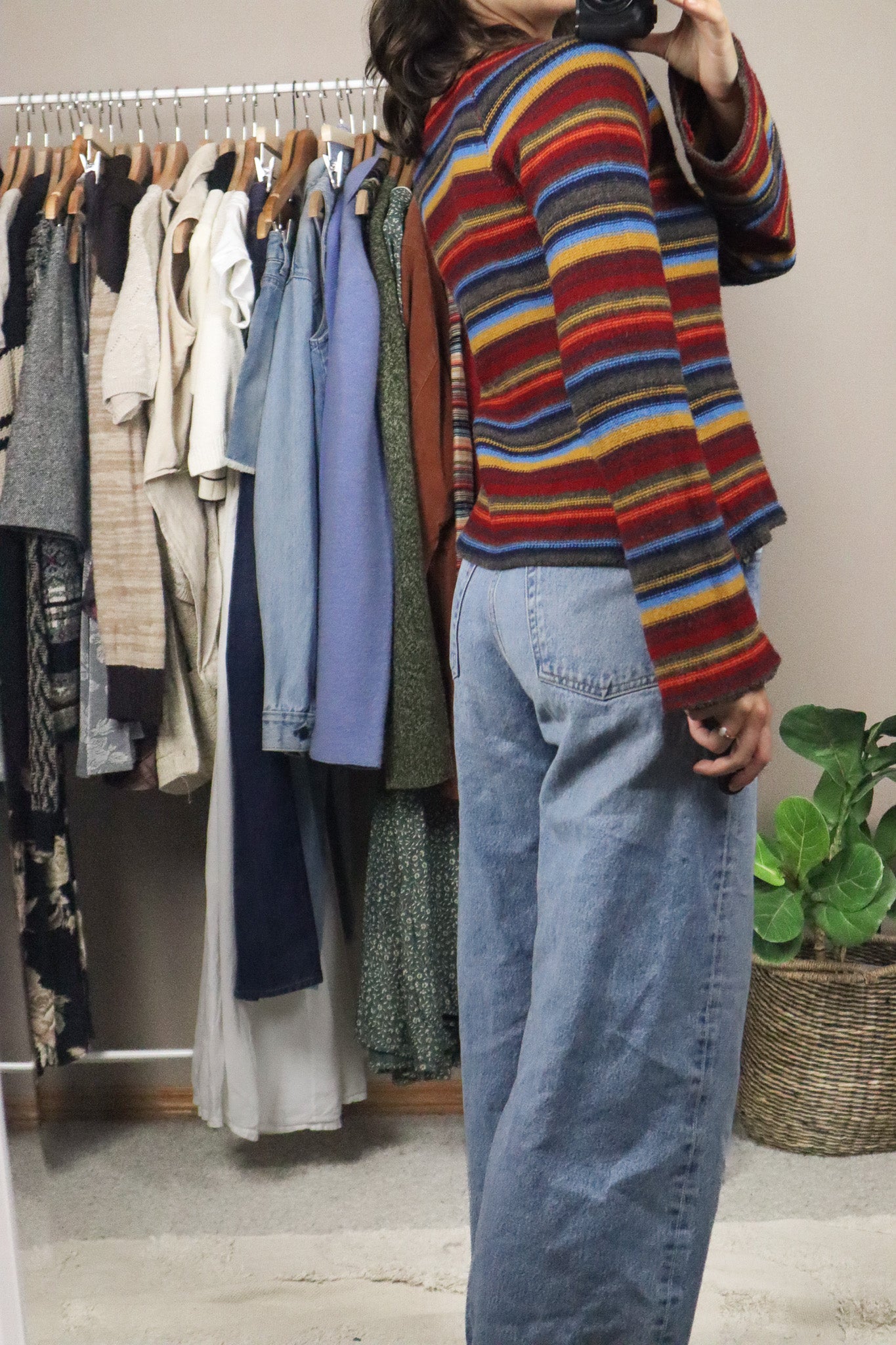 Vintage x Wool Blend Striped Sweater (M)