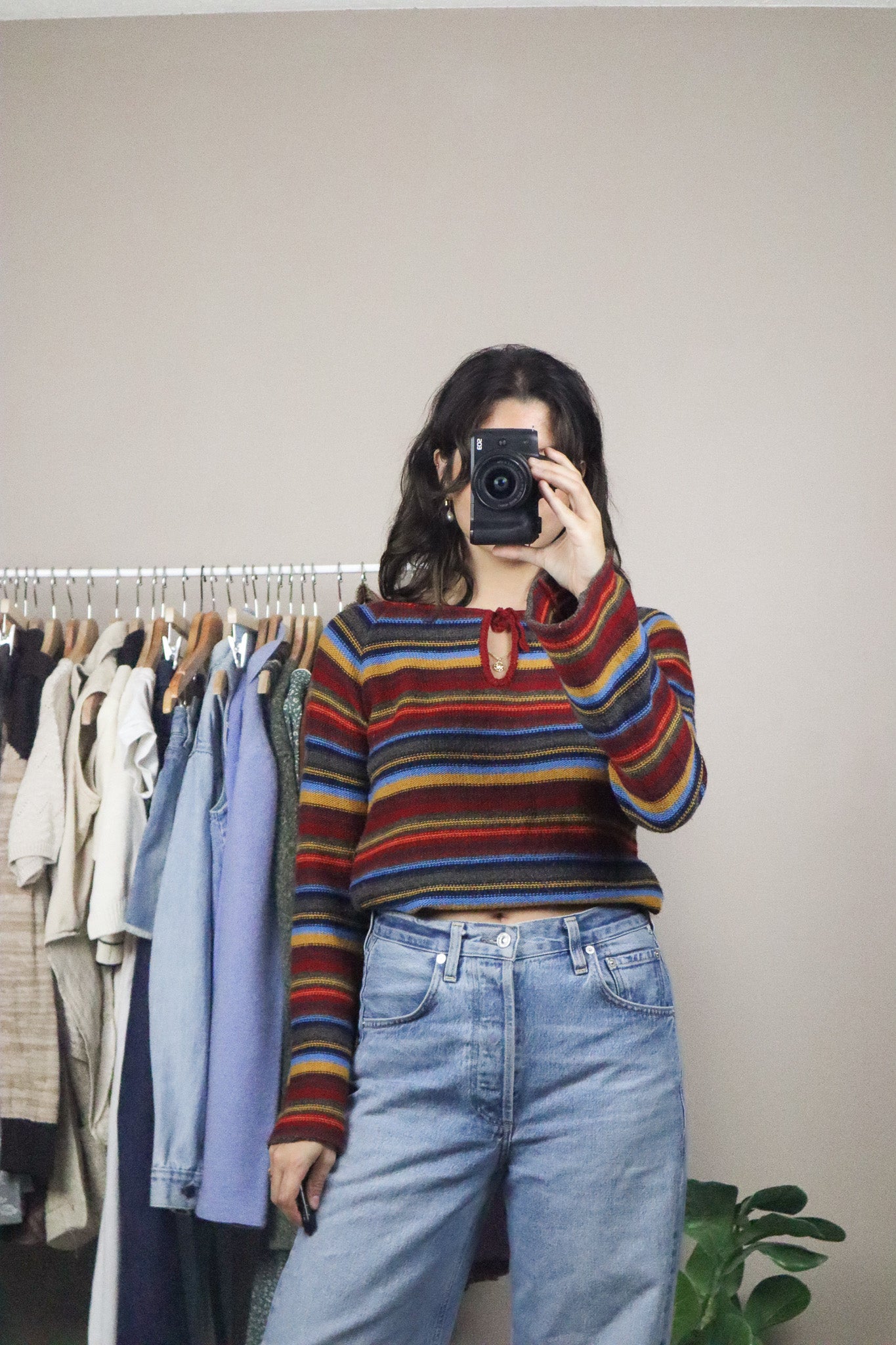 Vintage x Wool Blend Striped Sweater (M)