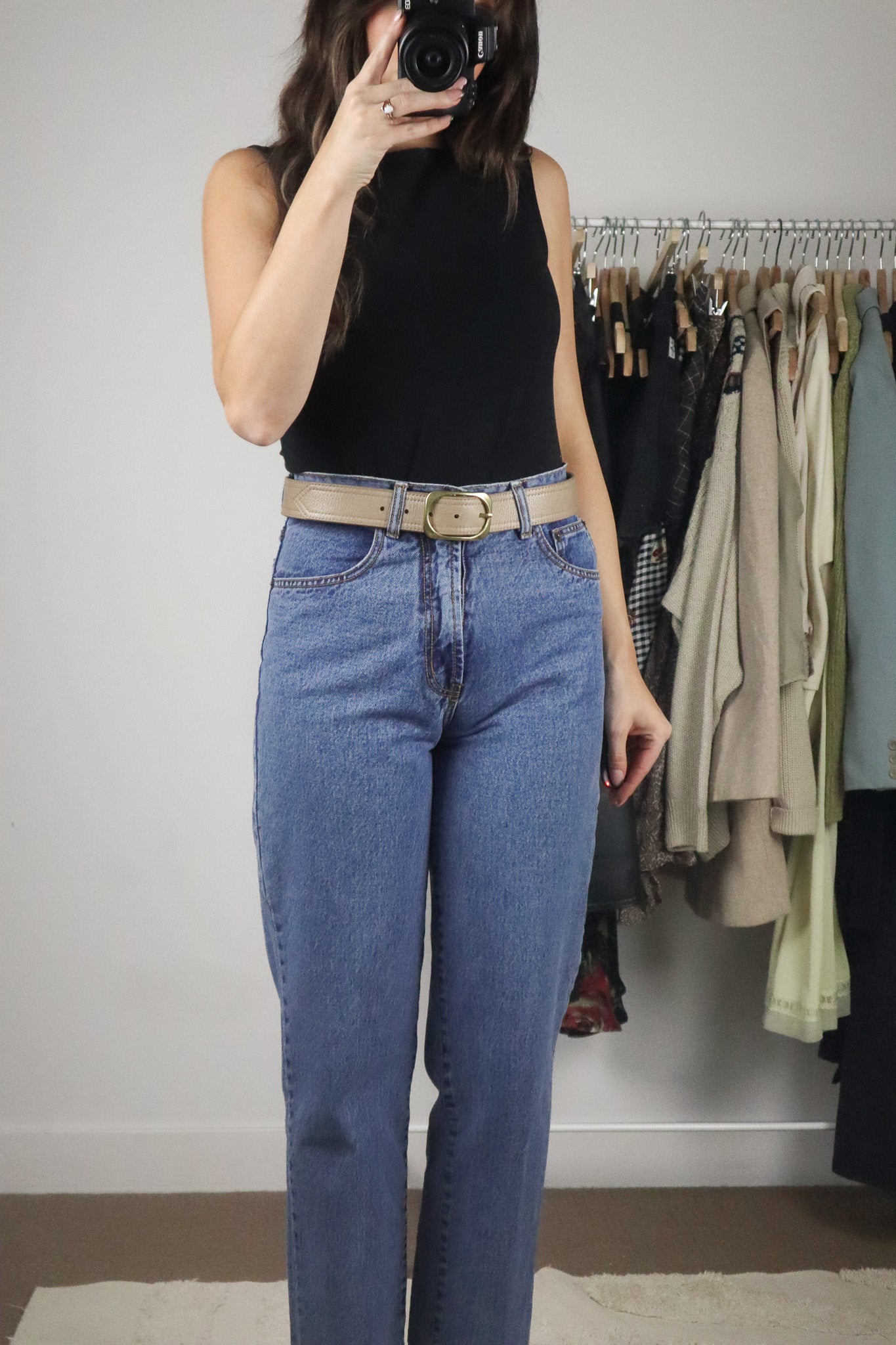 Vintage x Leather Belt (L)