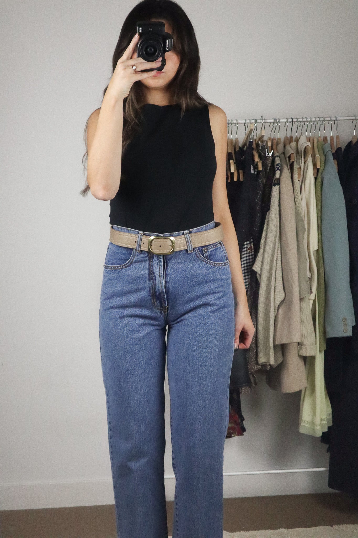 Vintage x Leather Belt (L)