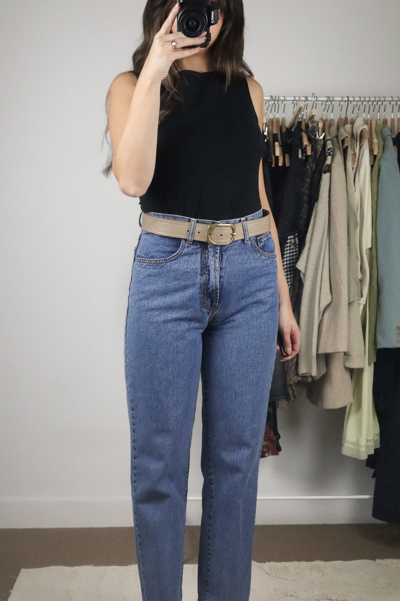 Vintage x Leather Belt (L)