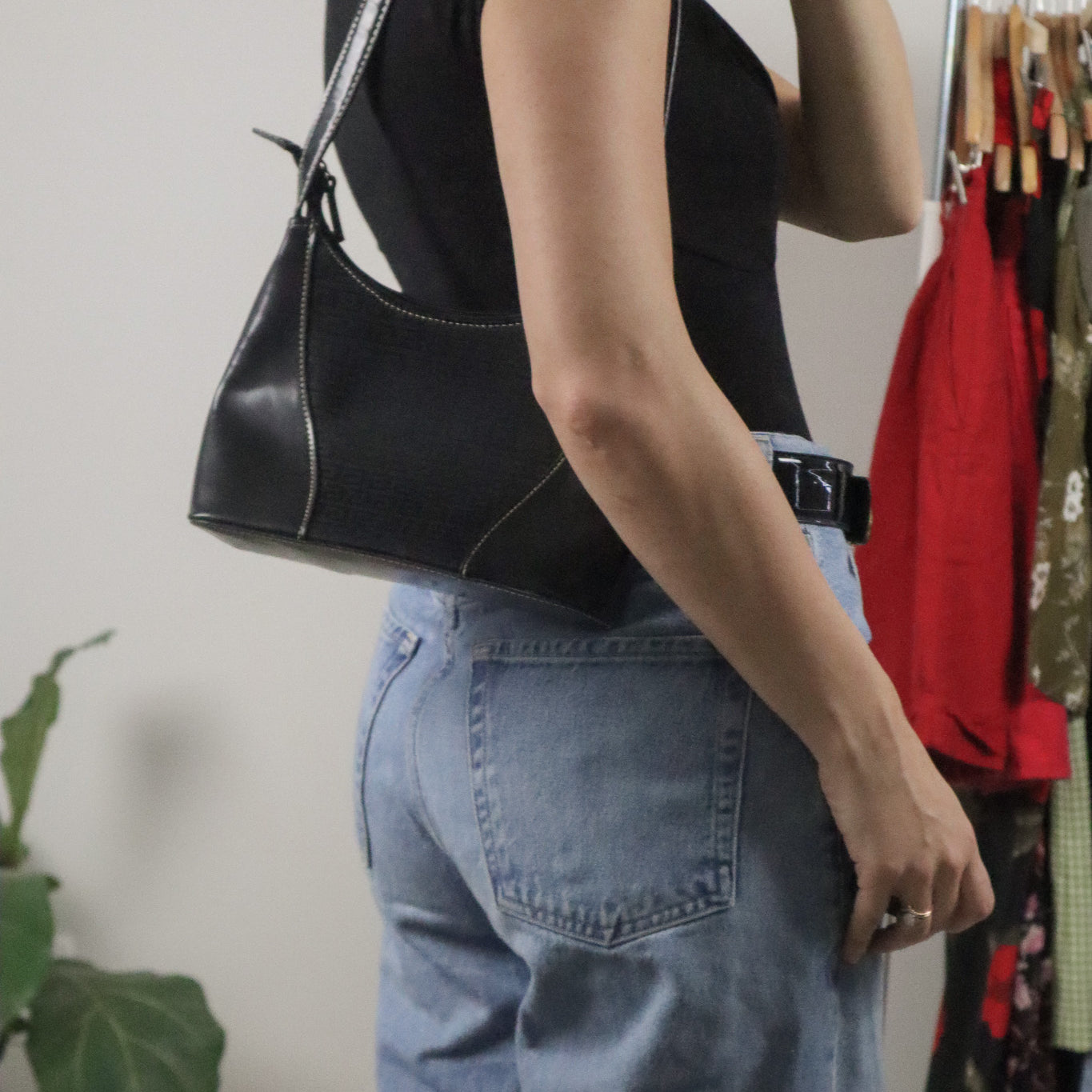 Vintage x Faux Leather Purse