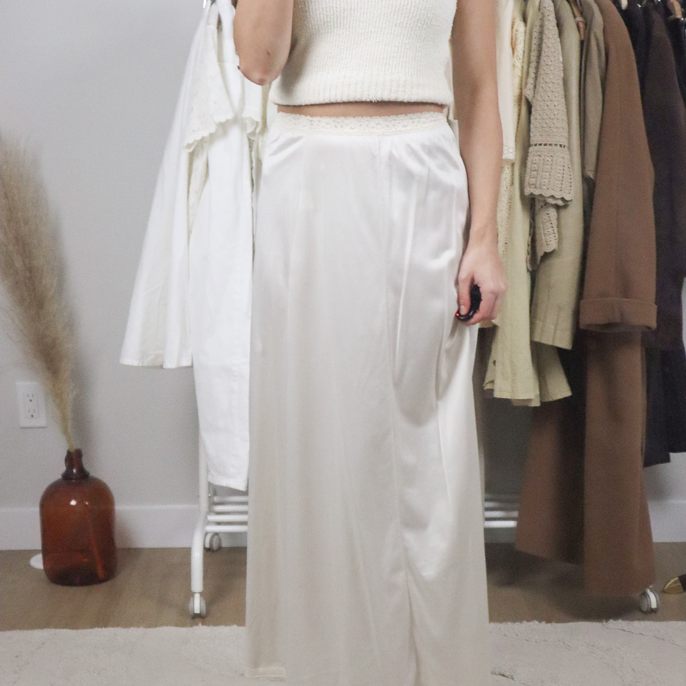 Made in Canada x Vintage x Lace Maxi Slip (S)