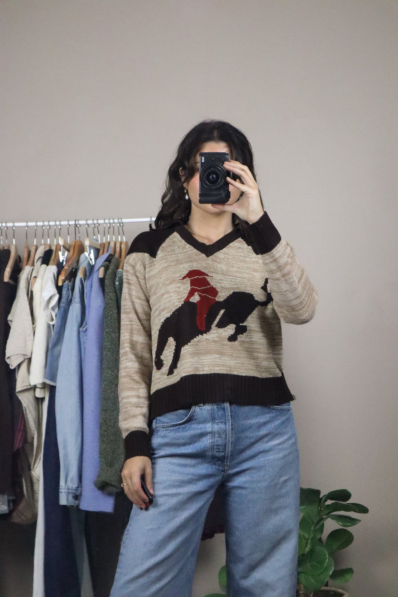 Vintage x Equestrian Collared Sweater (S)