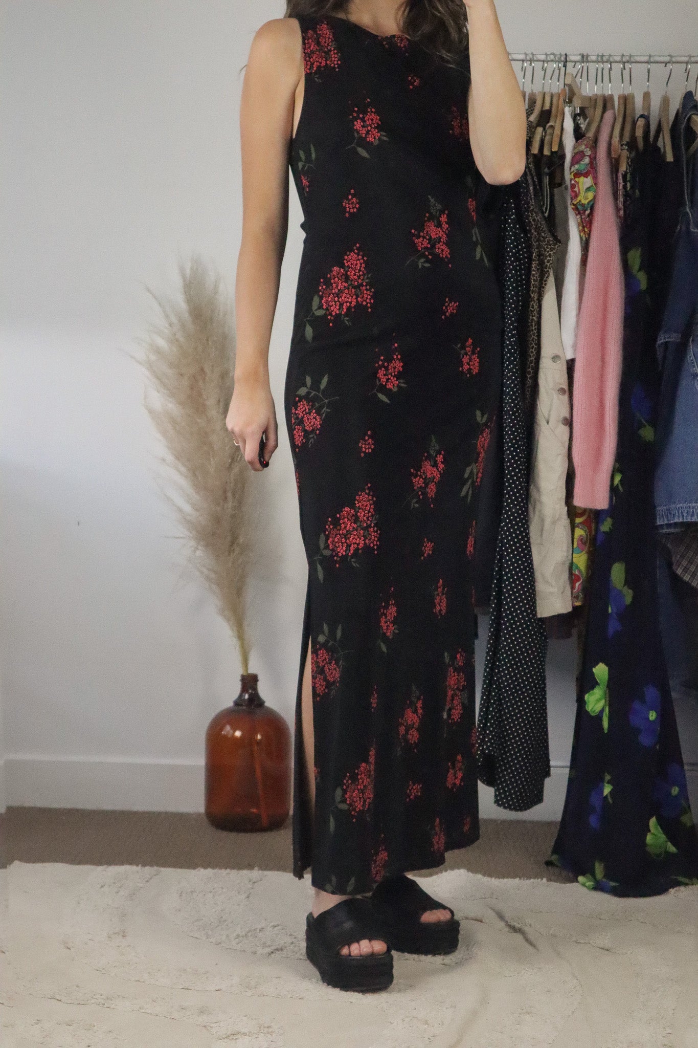 Made in USA x Vintage x Floral Maxi Dress (8/10)