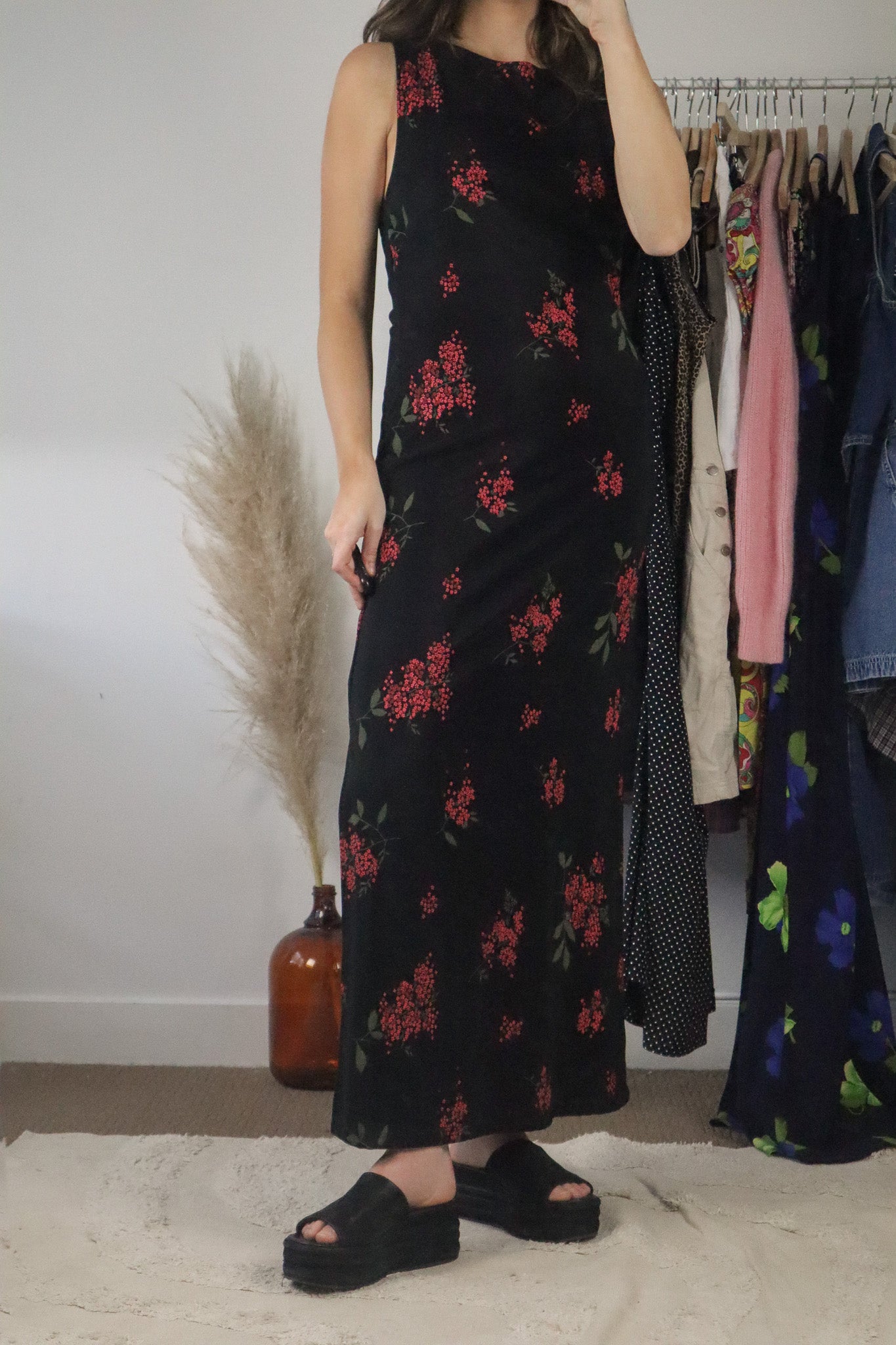 Made in USA x Vintage x Floral Maxi Dress (8/10)