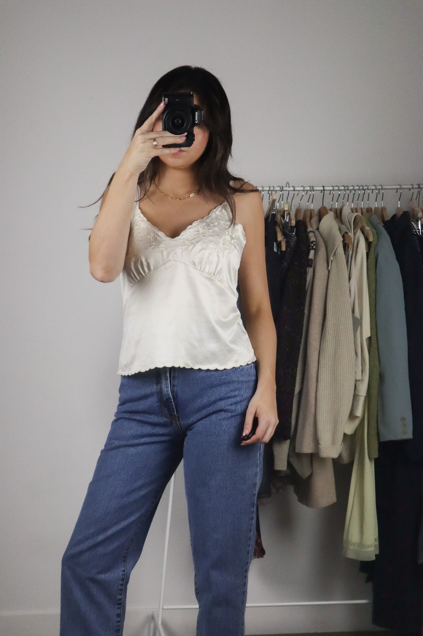 Modern x Embroidered Satin Top (S)